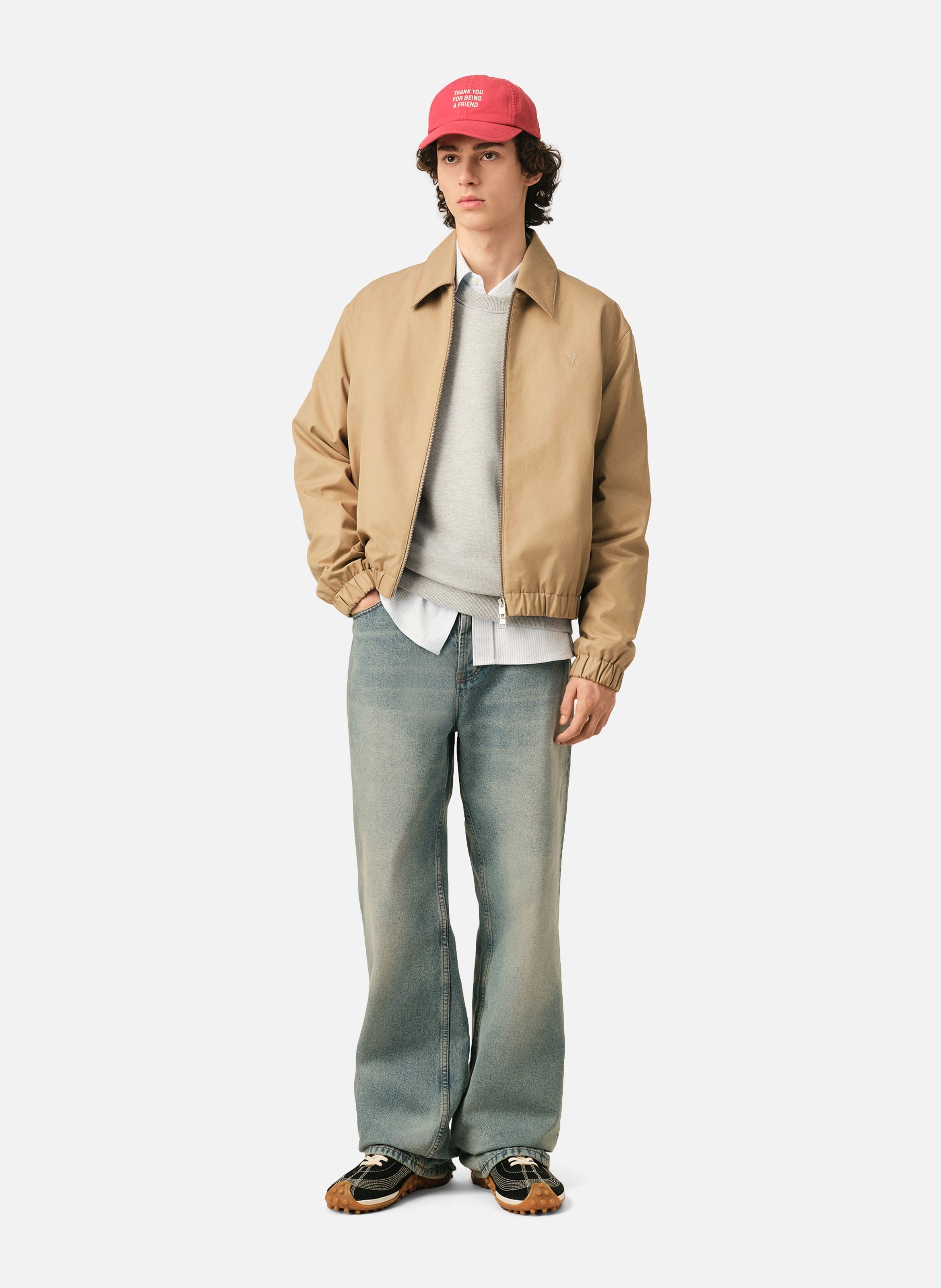 Blouson rembourré en coton ami de coeur AMI PARIS Beige