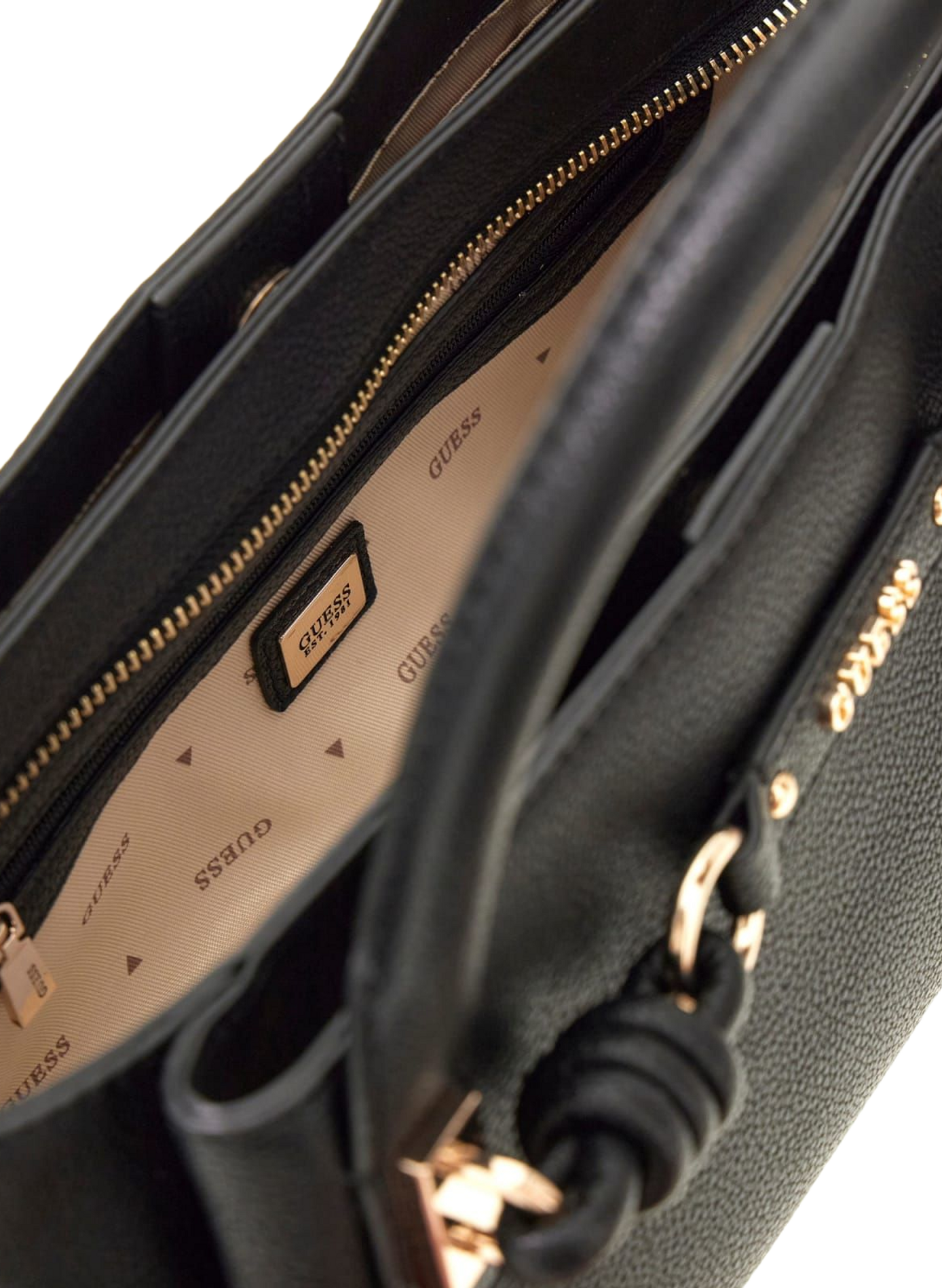 Grained Cameli handbag GUESS Black