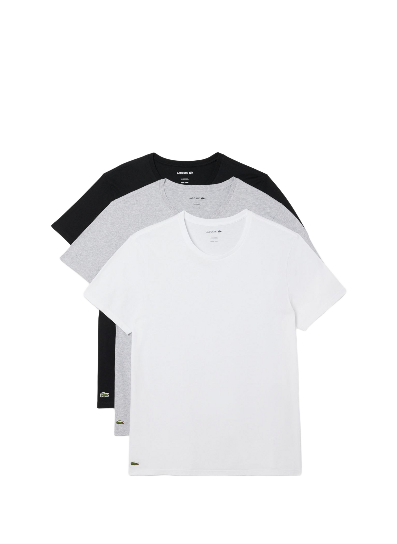 Lot de 3 t-shirts en coton LACOSTE Multicolore