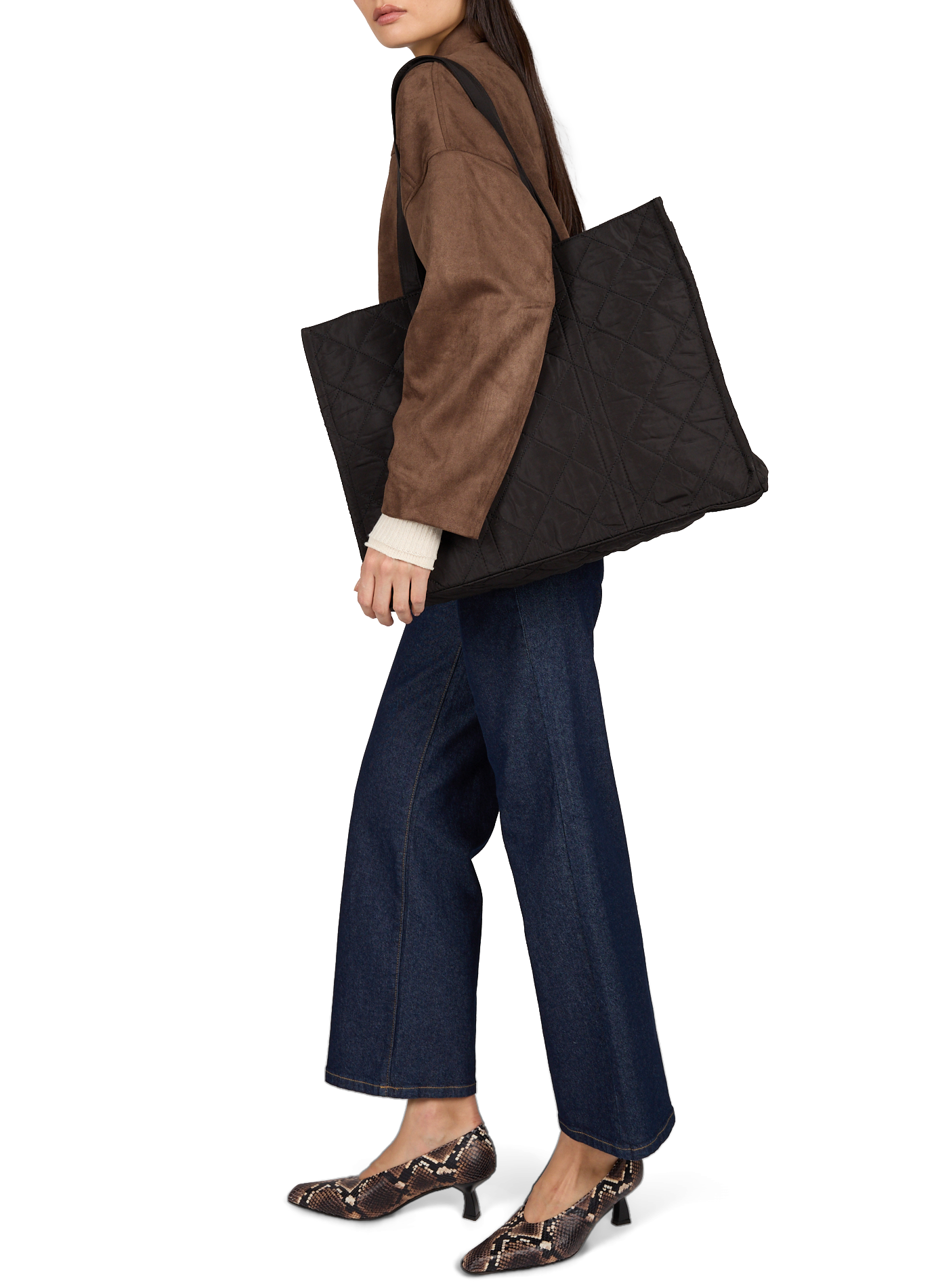 Padded tote bag  AU PRINTEMPS PARIS Black