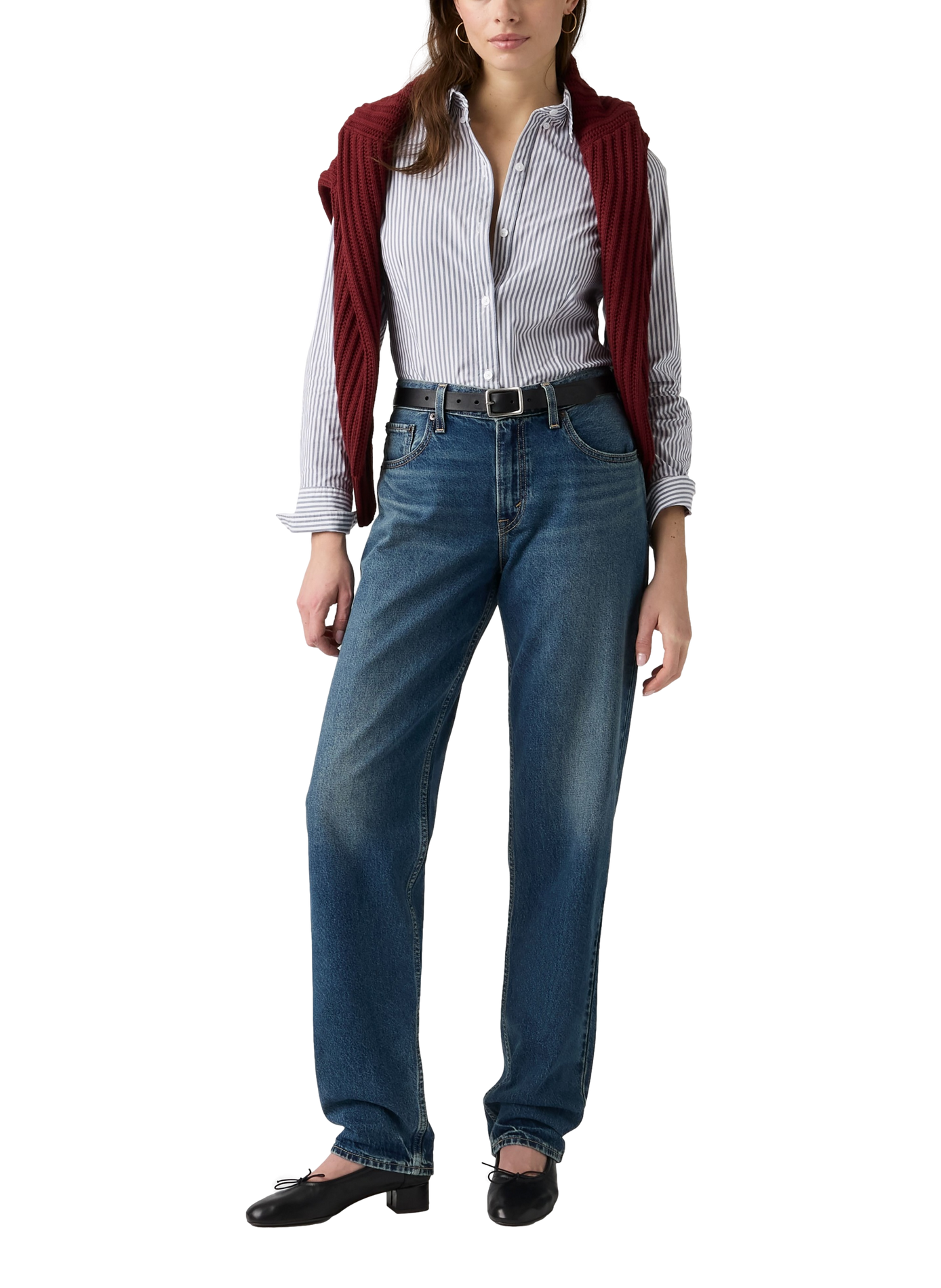 Losse Taper jeans van katoen LEVI'S Blauw