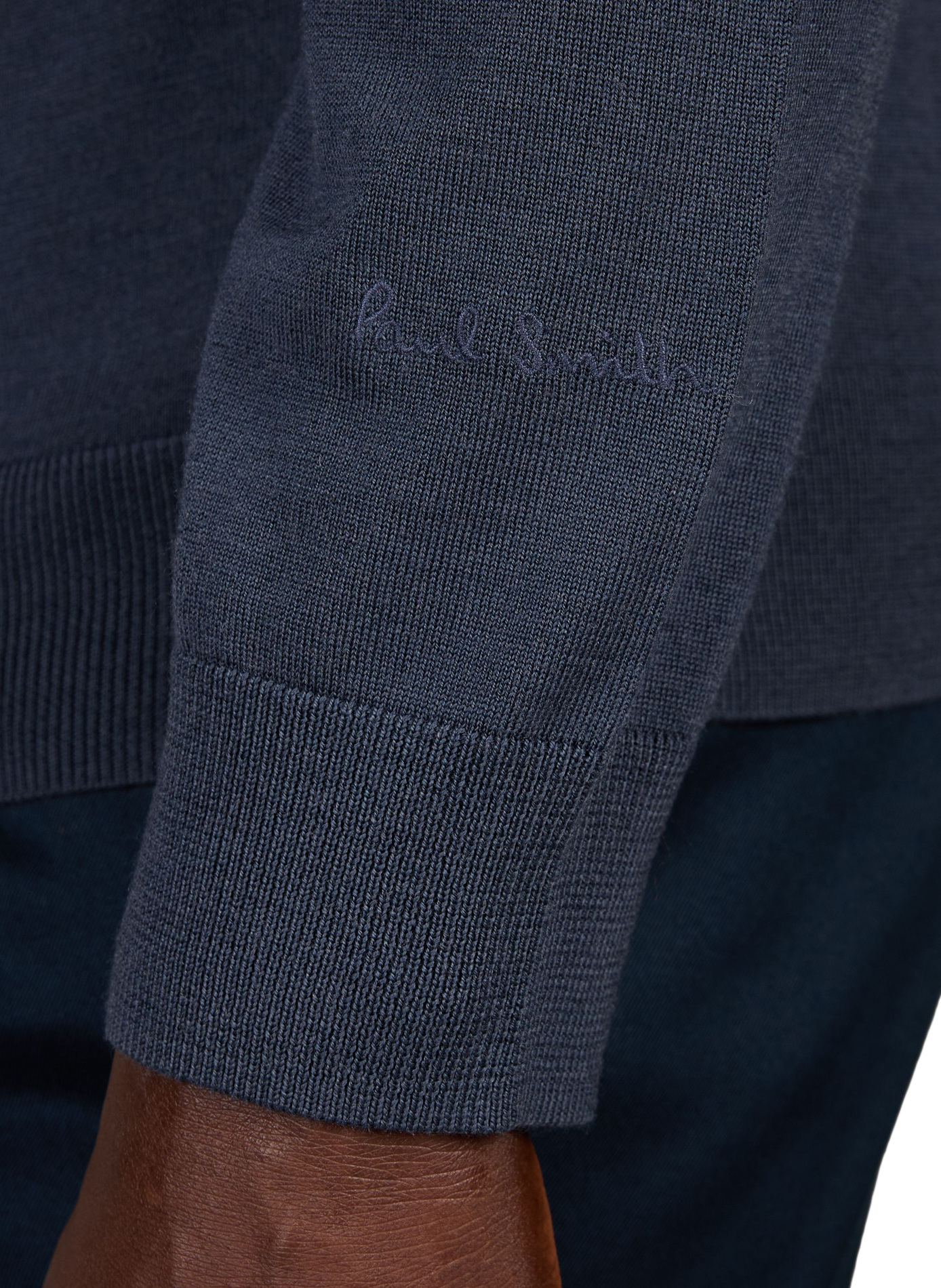 Zip-up high-neck wool vest PAUL SMITH Blue