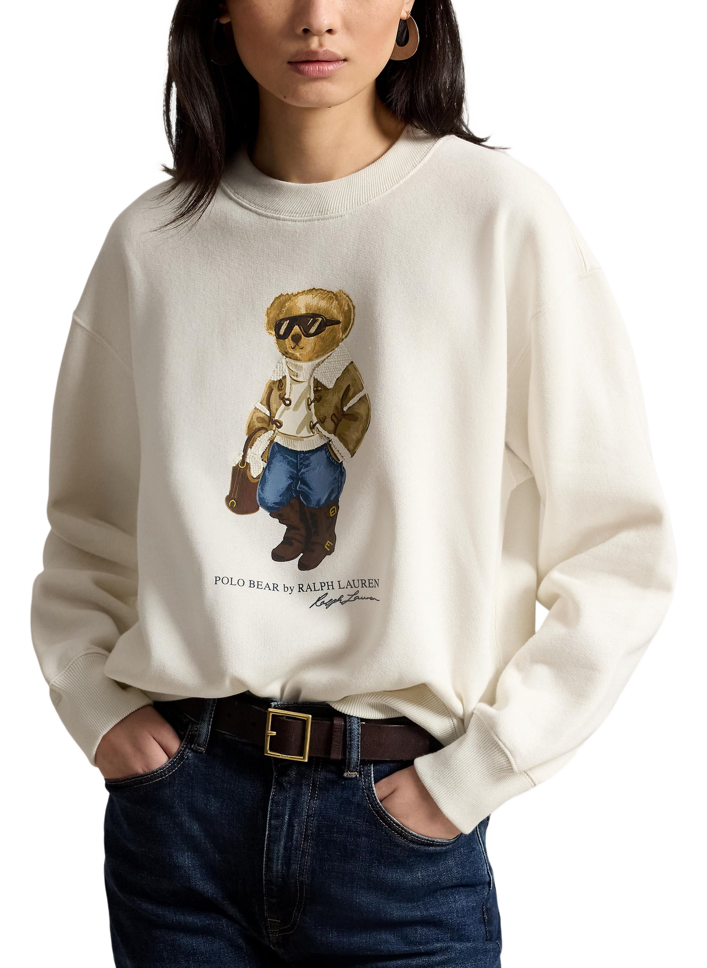 Polo Bear cotton-blend sweater POLO RALPH LAUREN Beige