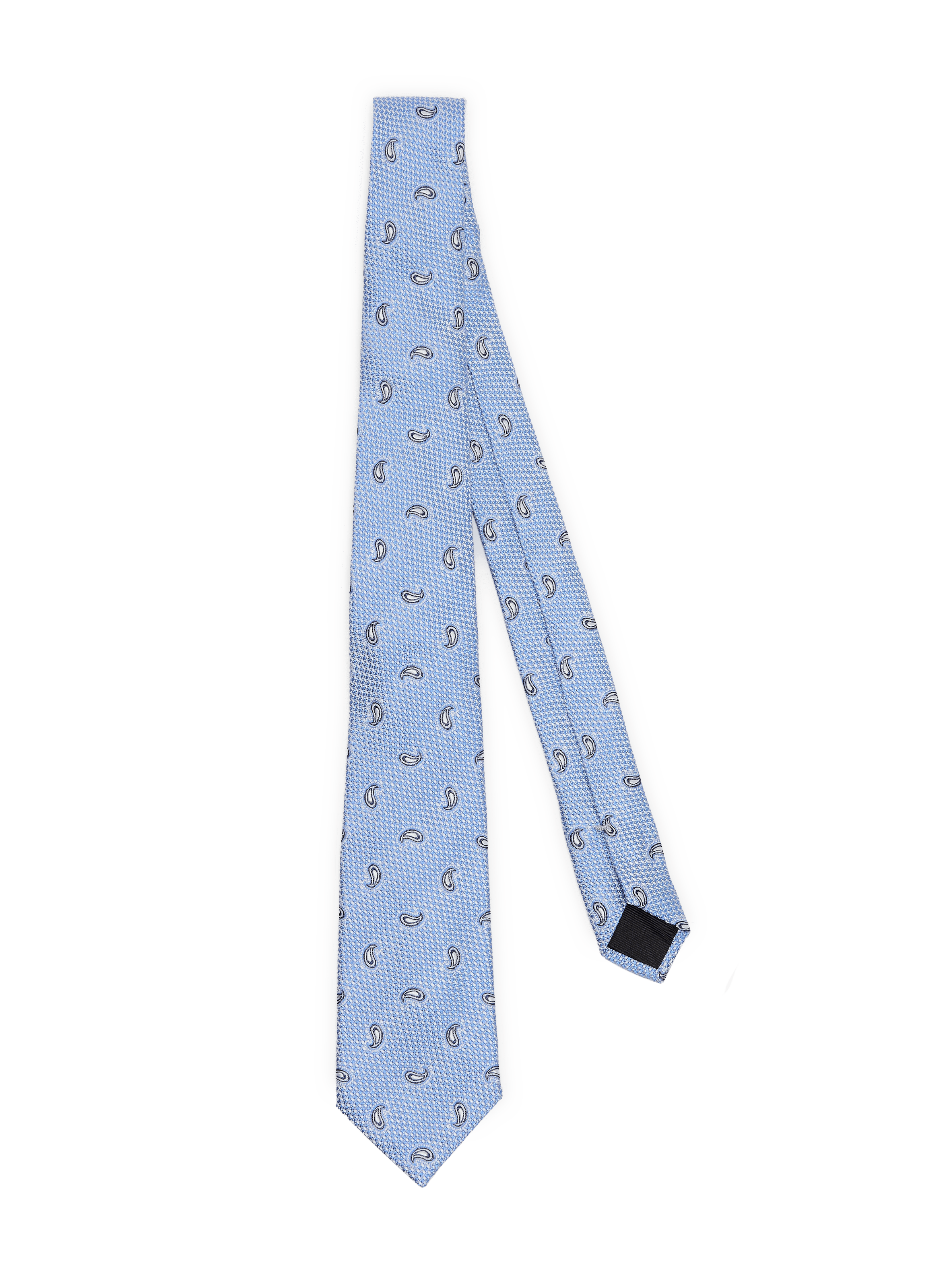Seidenschlips mit Druck VAN LAACK Blau