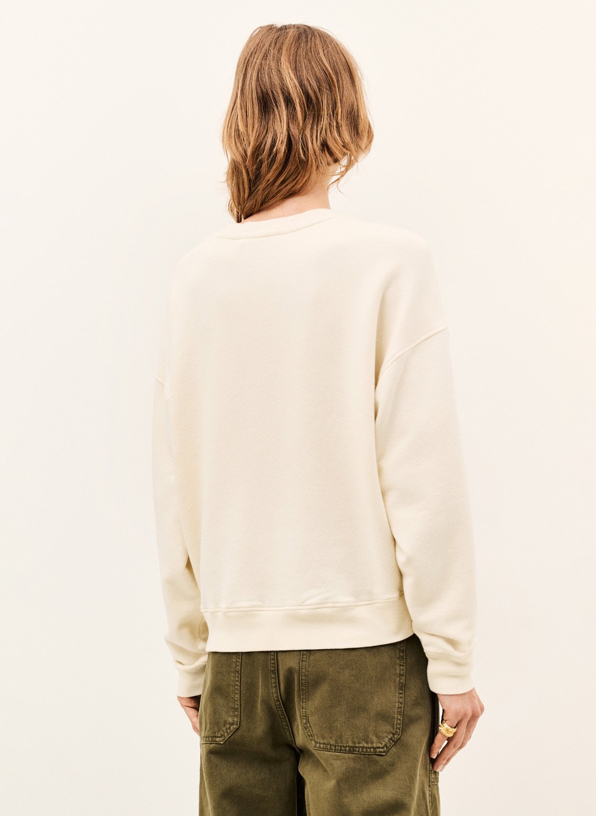 Sweat droit en coton mélangé brad BA&SH Beige