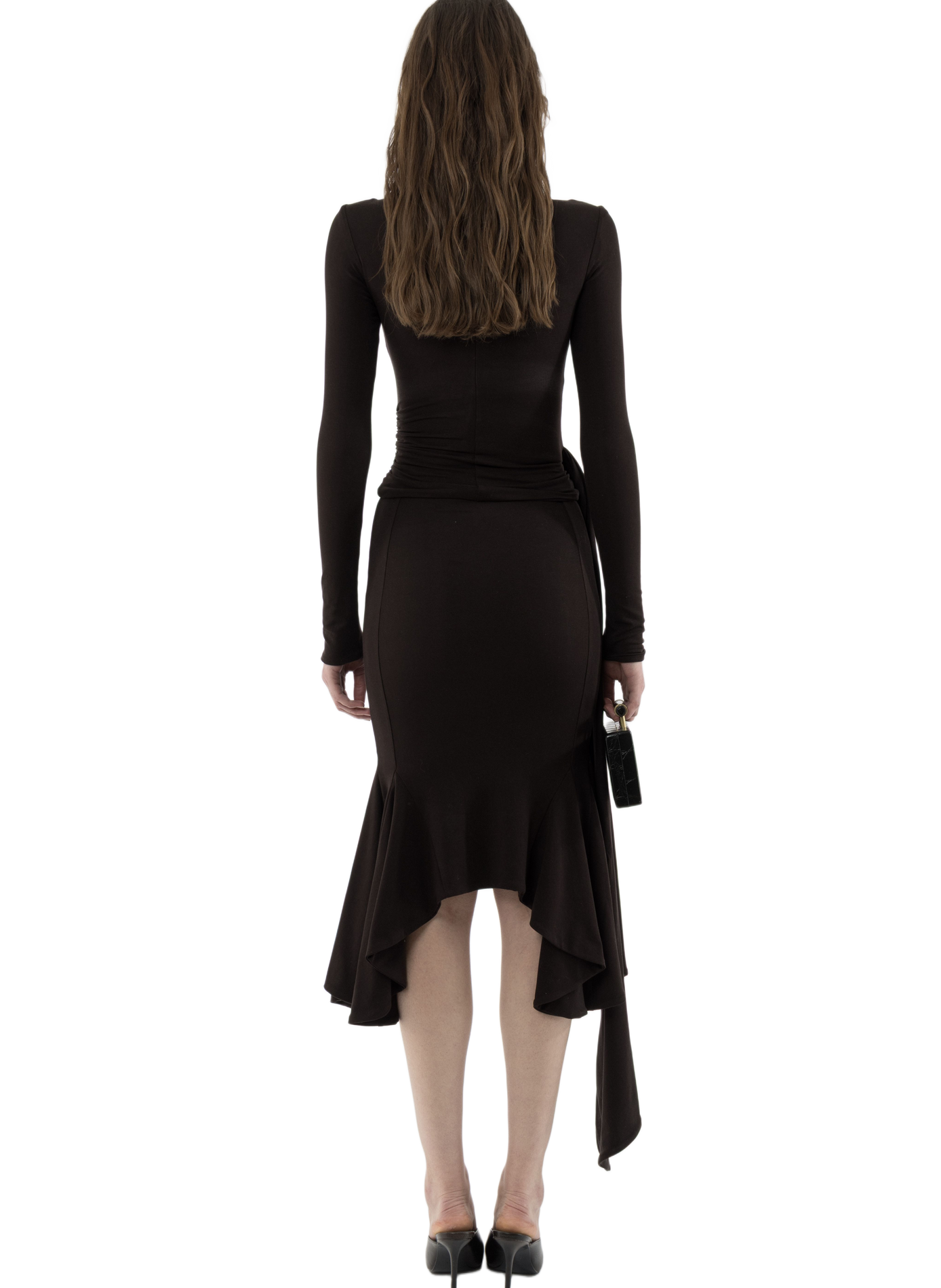 Peplum jacket in a wool blend ARAKII Brown