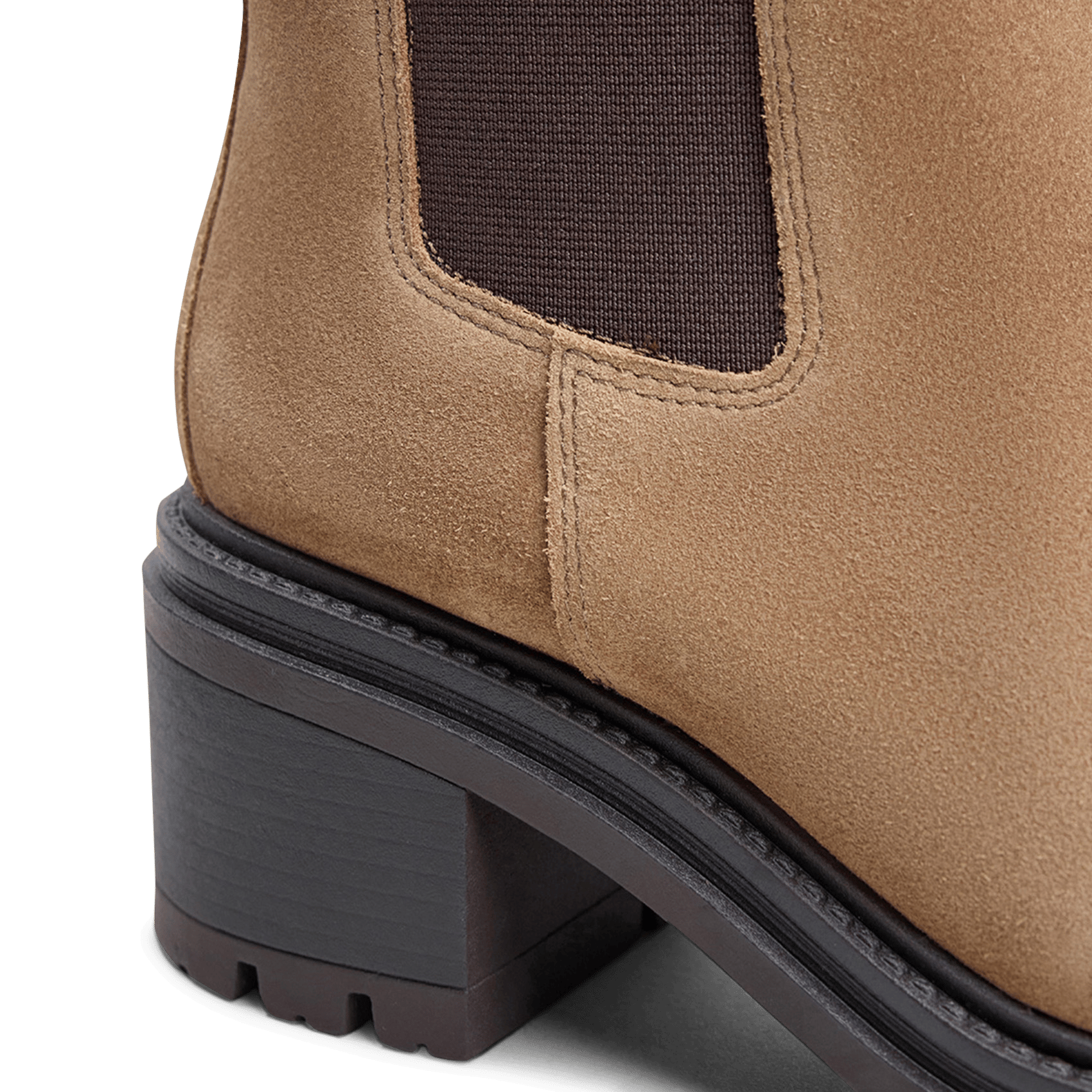 Boots chelsea à semelles crantées en daim astros JONAK Beige