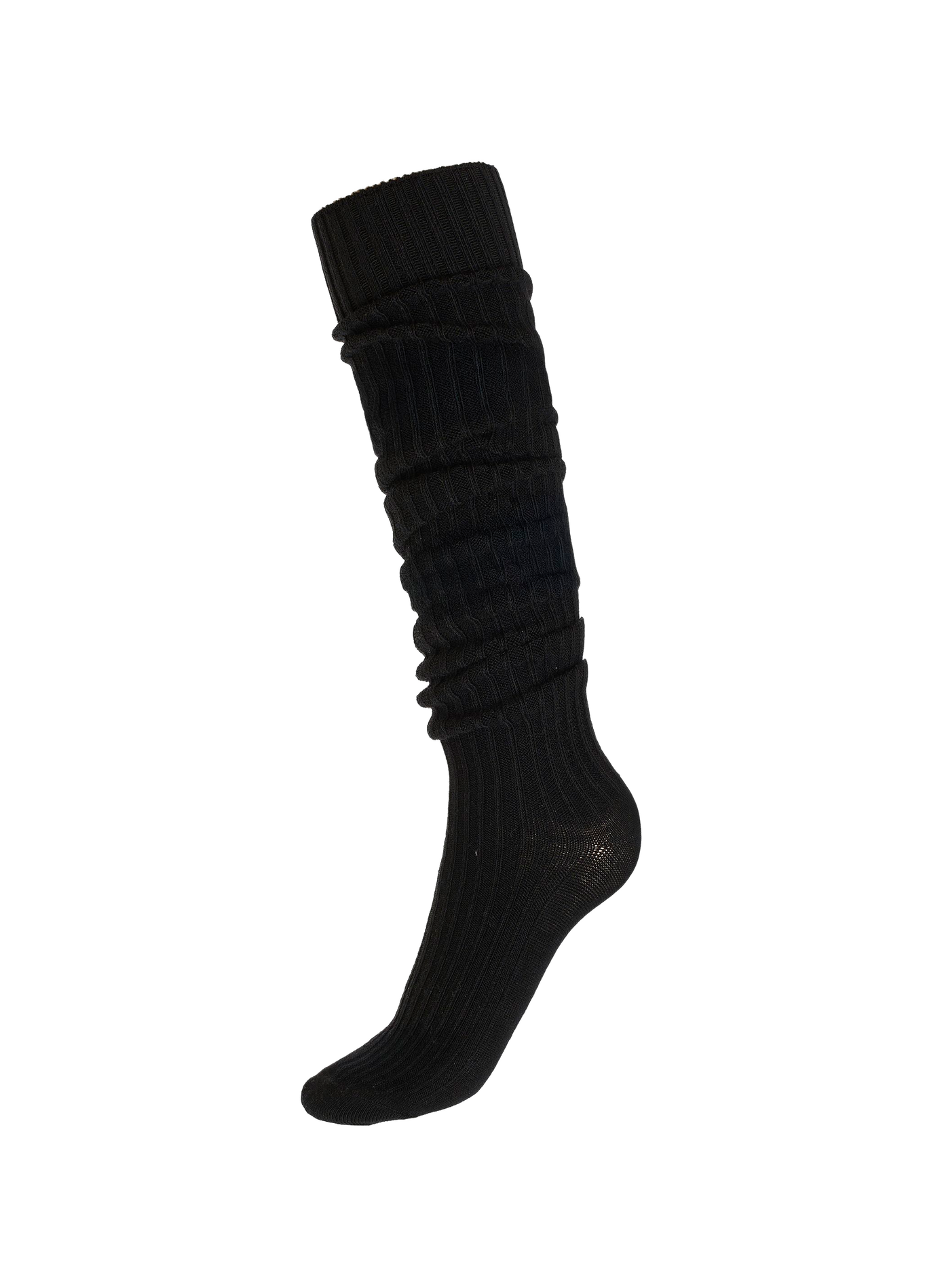 Socken aus Rippstrick WOLFORD Schwarz