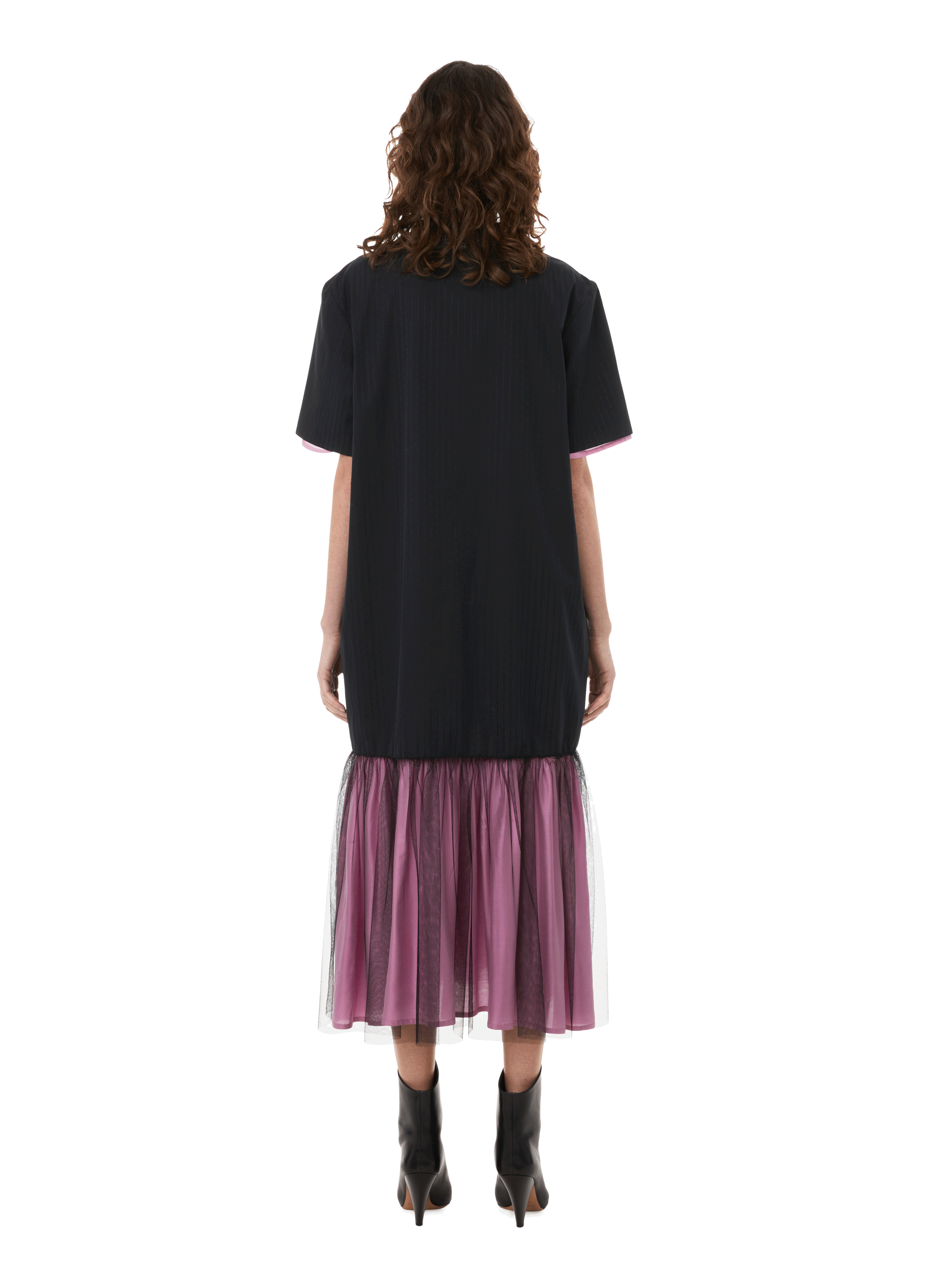 Reversible cotton dress Black