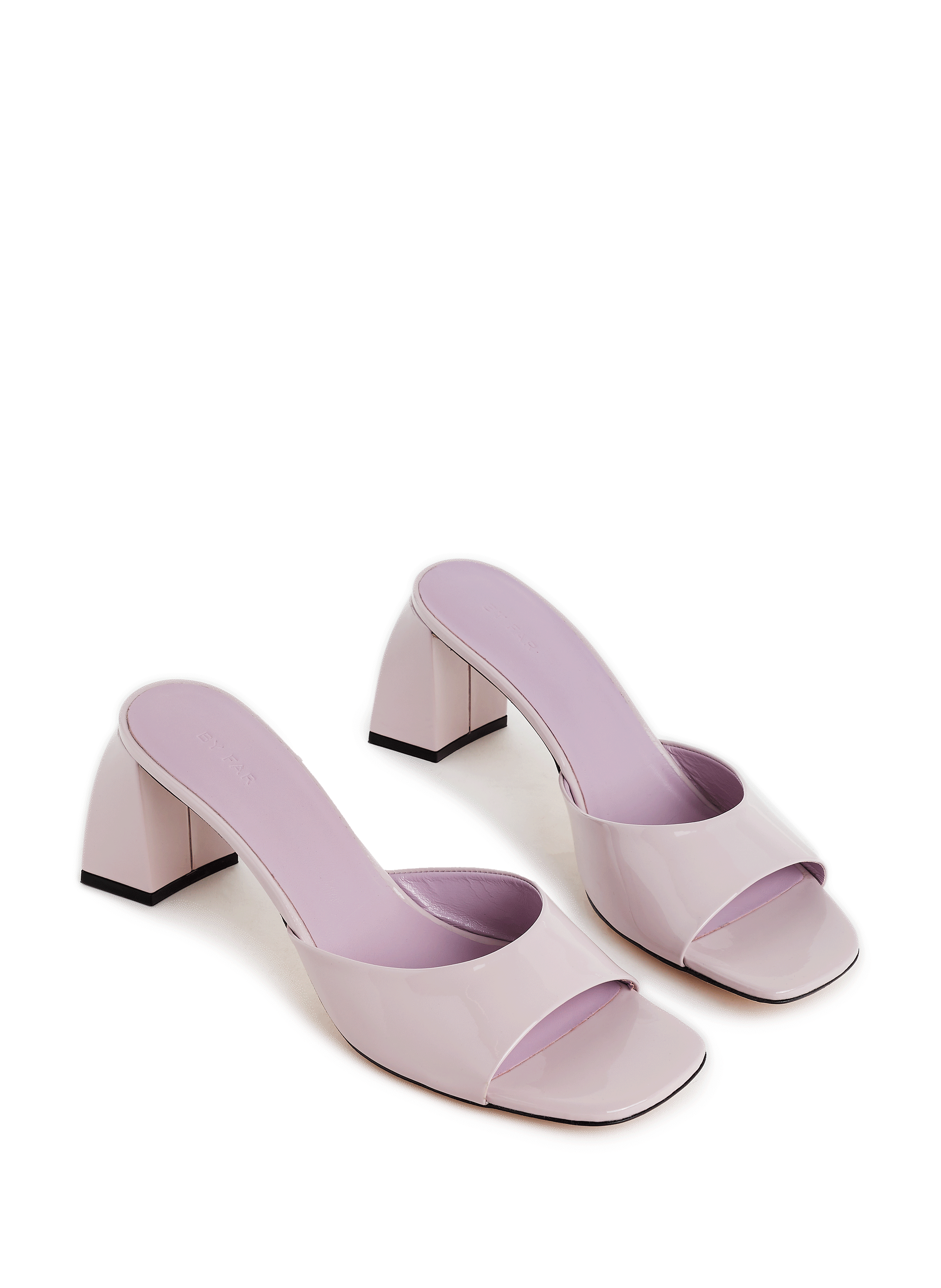 Mules Romy en cuir BY FAR Rose