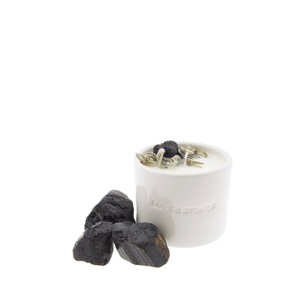 Bougie avec cristal de tourmaline