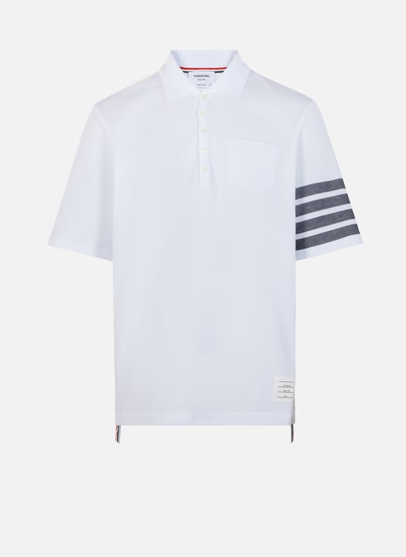 Piqué Polo White by THOM BROWNE THOM BROWNE Piqué Polo White