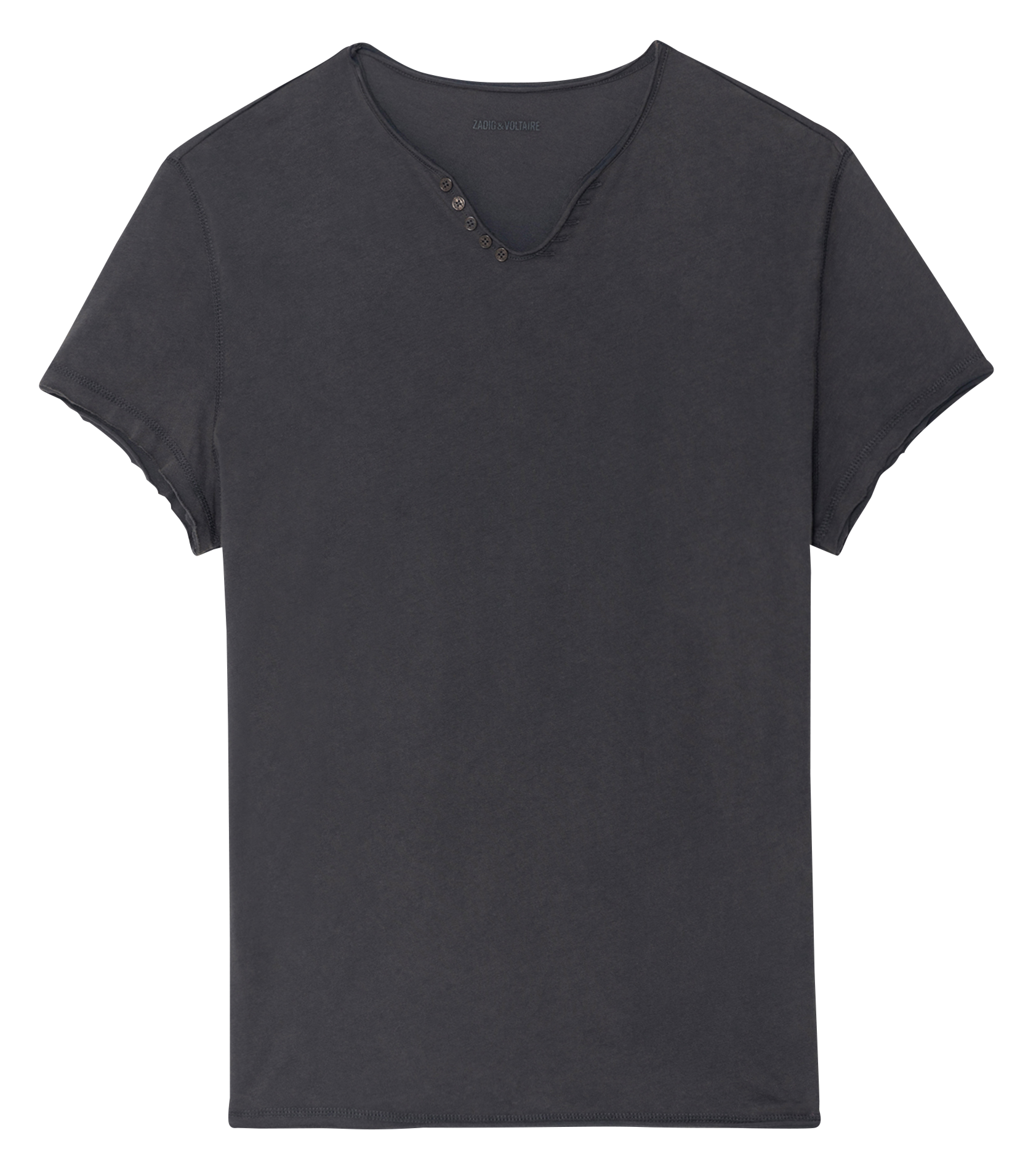 Tee-shirt droit en coton sérigraphié monastir ZADIG&VOLTAIRE Gris