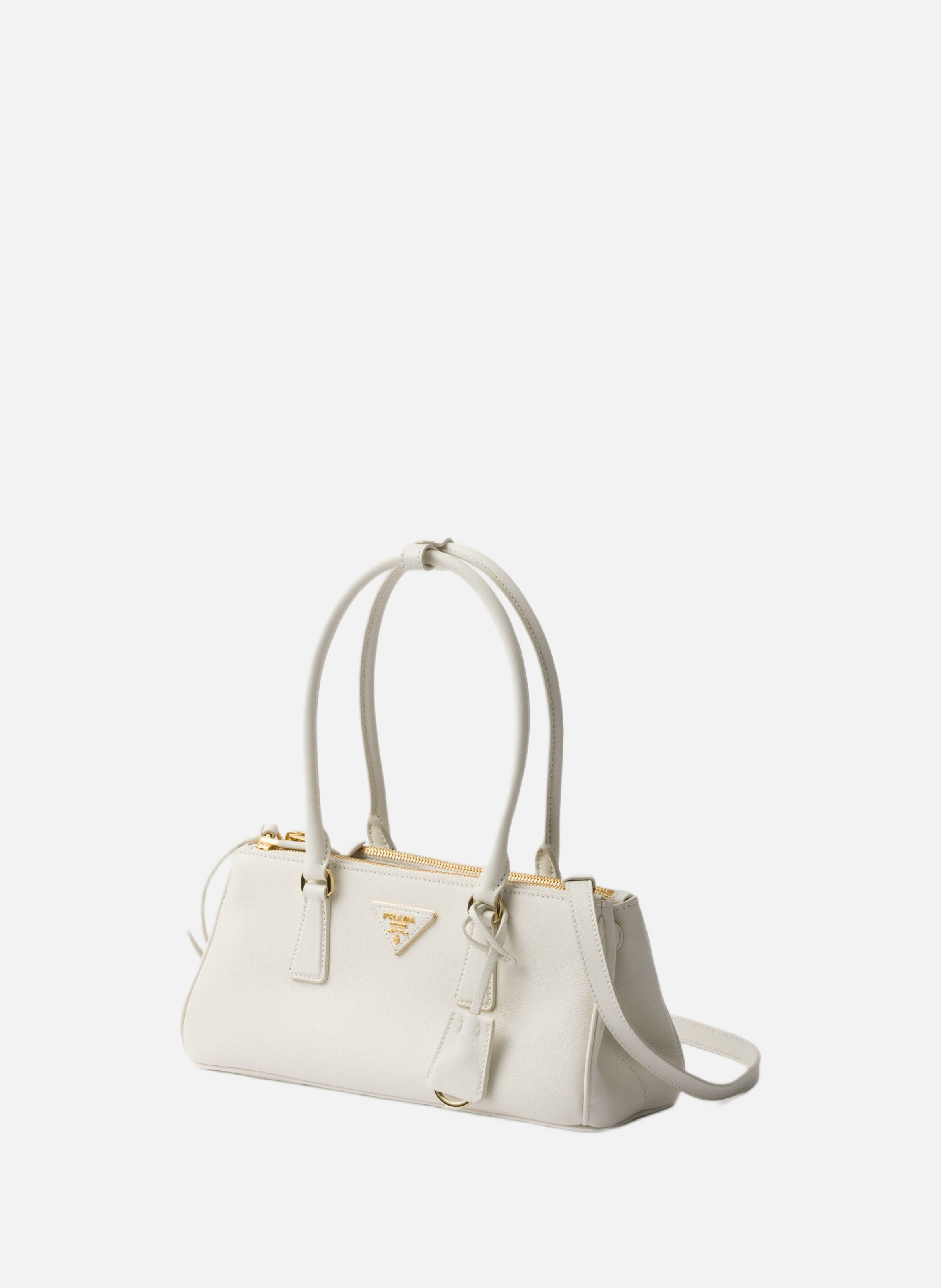 Sac prada galleria en cuir PRADA Blanc