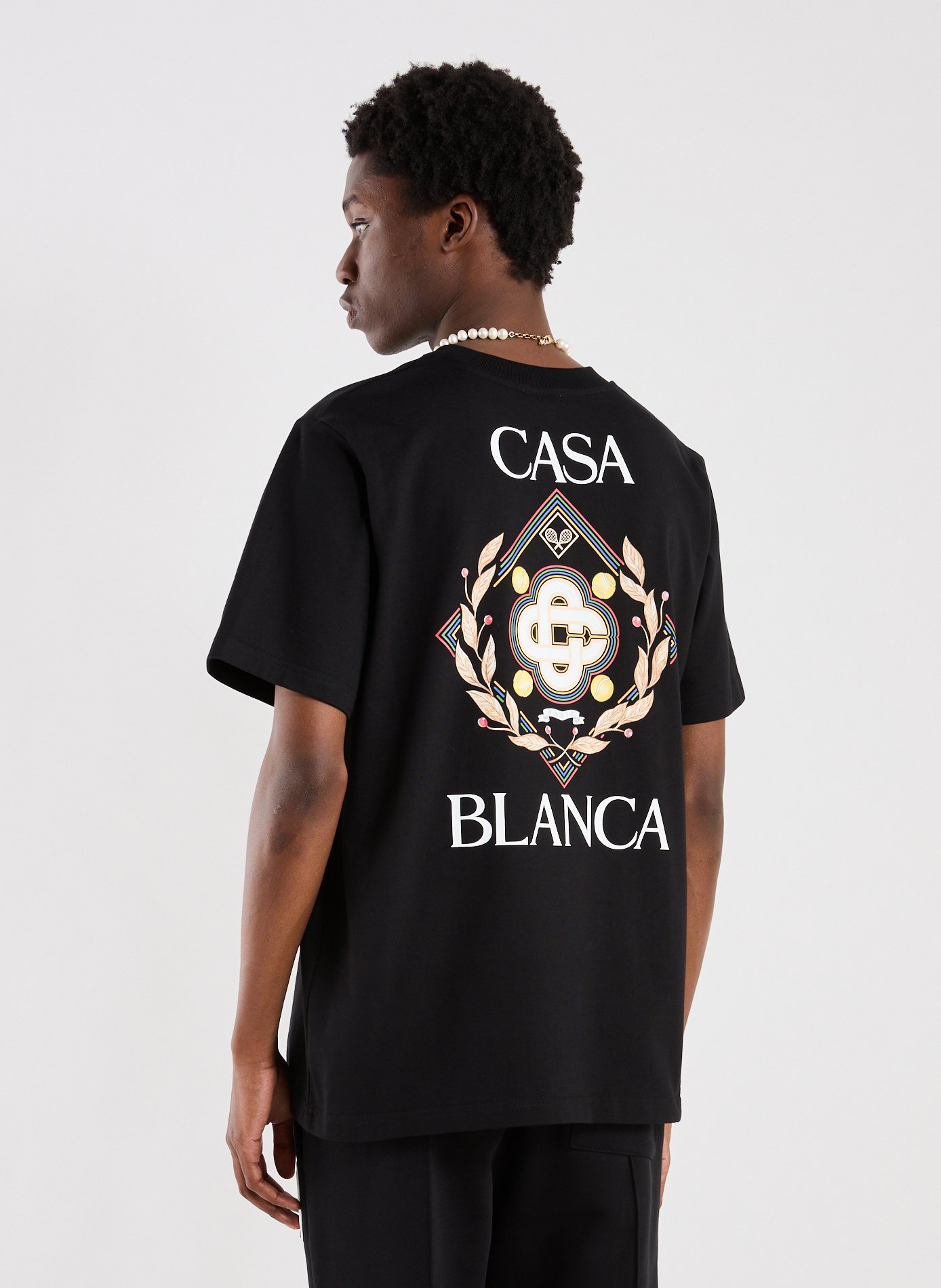 Classic Cotton T-Shirt CASABLANCA PARIS Black