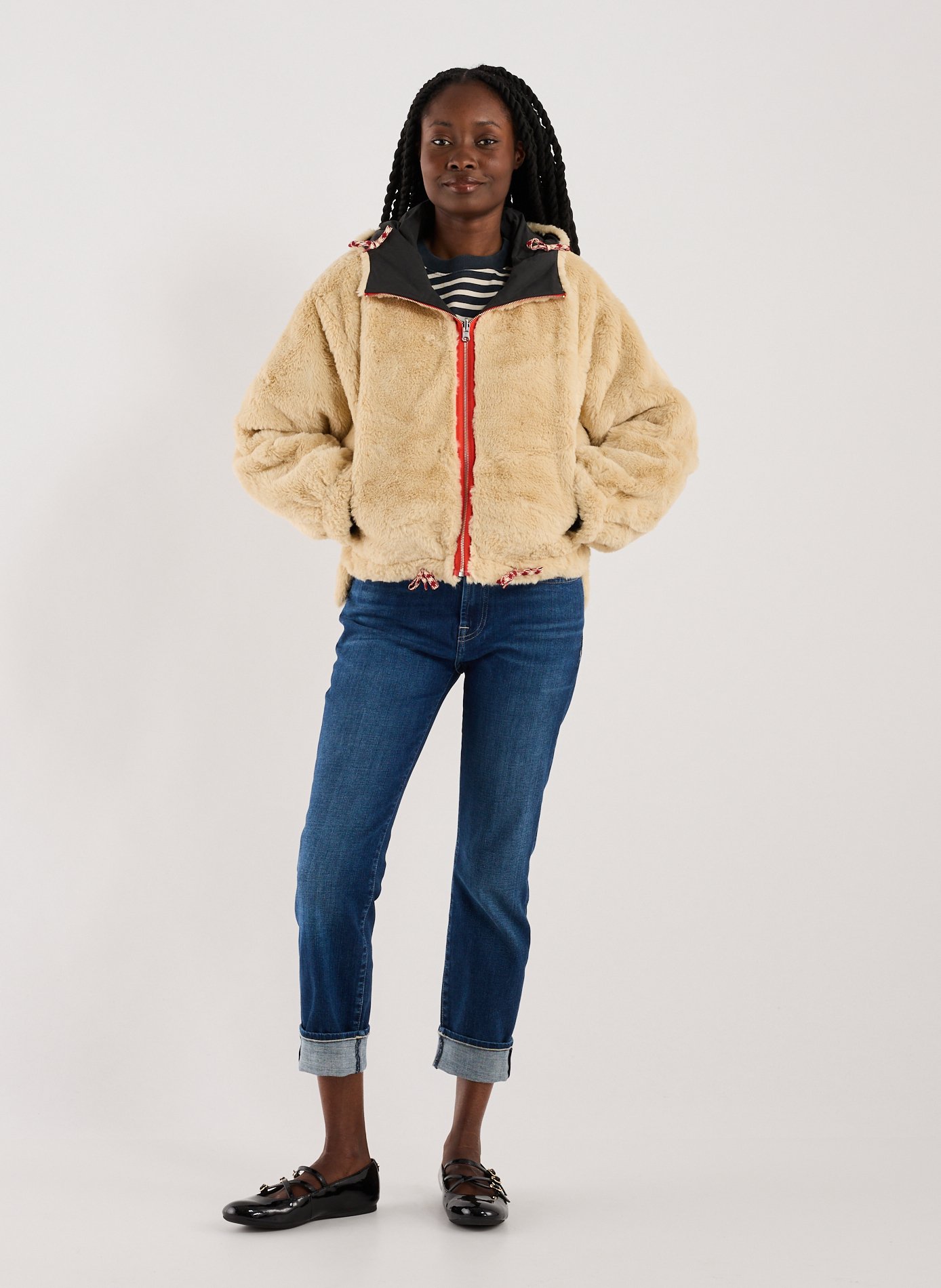 Jacket lined in blended cotton. BELLEROSE Black