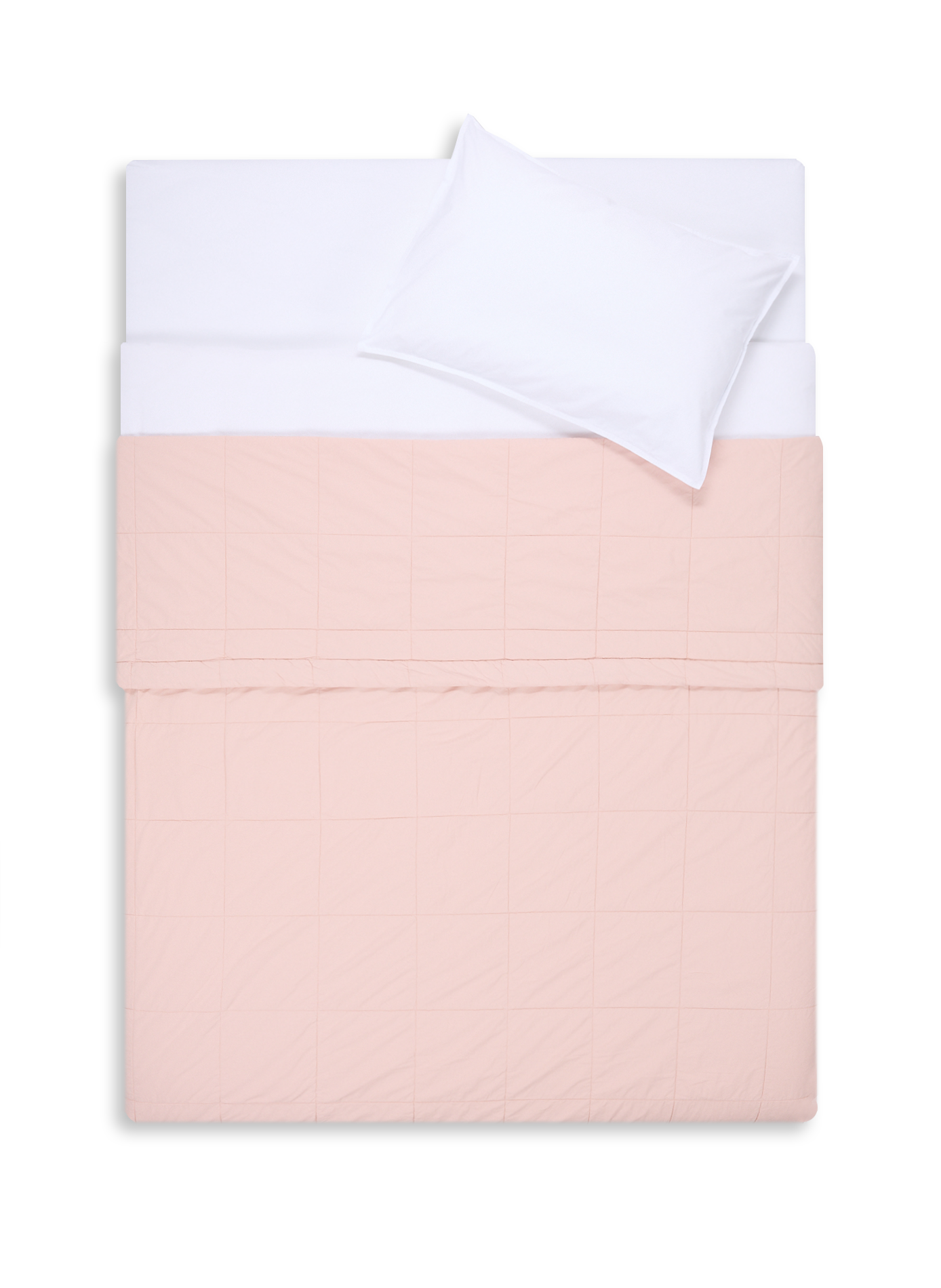 Couvre-lit à carreaux en percale de coton AU PRINTEMPS PARIS Rose