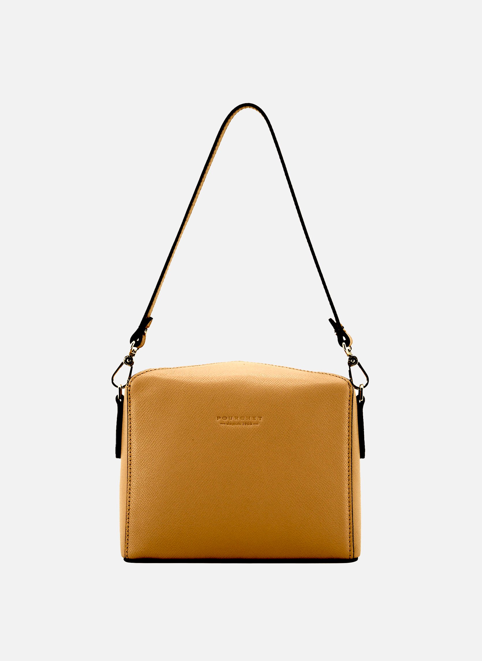 Cassetta cuir - sac porté travers POURCHET Jaune