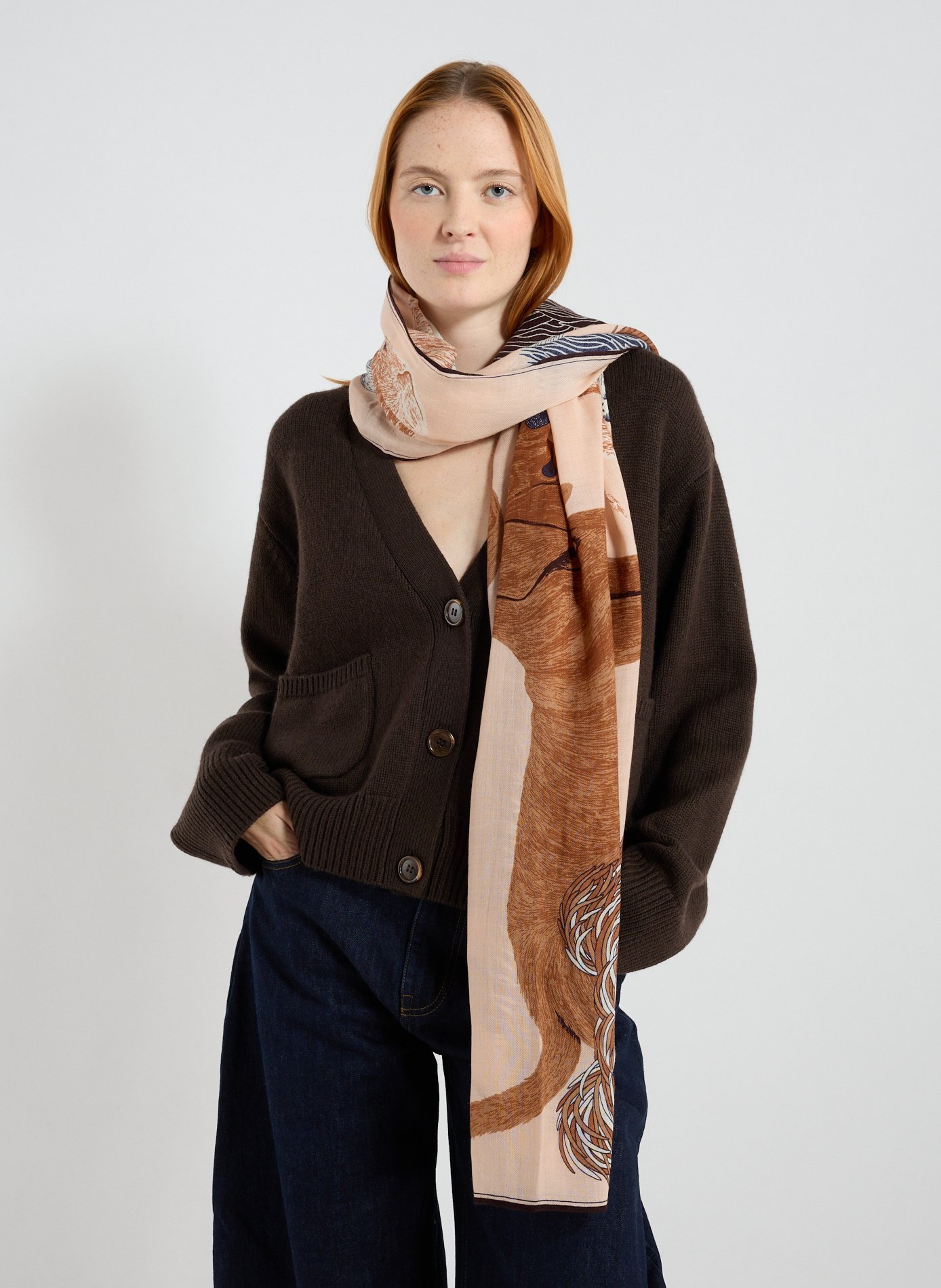 Écharpe à imprimé en laine INOUITOOSH Multicolore