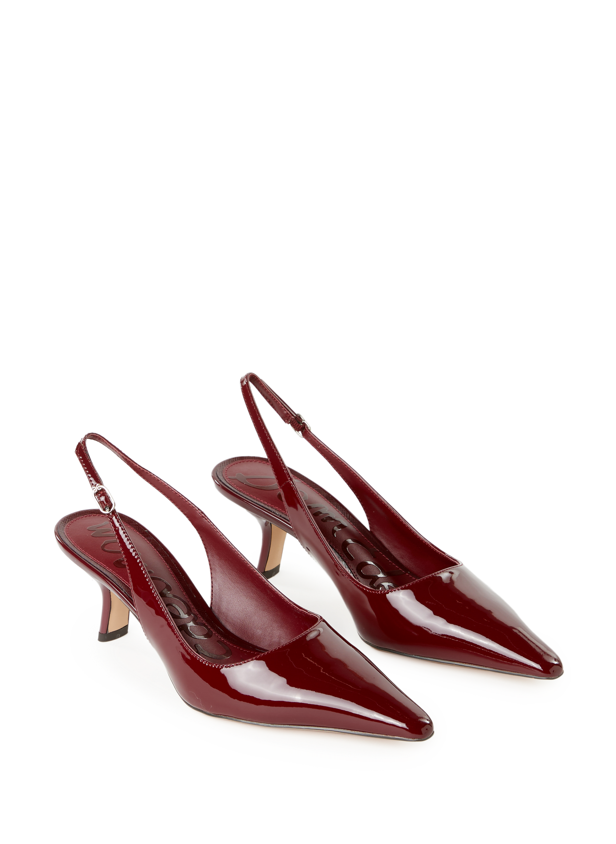 Sling-back vernies en cuir SAM EDELMAN Rouge