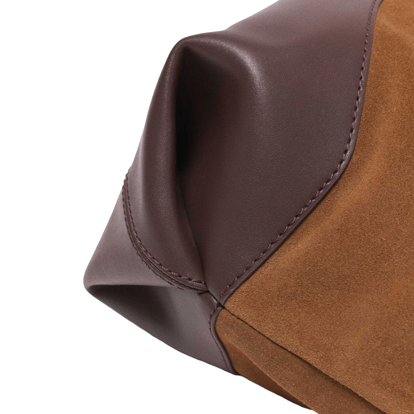 Sac cabas bi matière en cuir miss m MAJE Marron