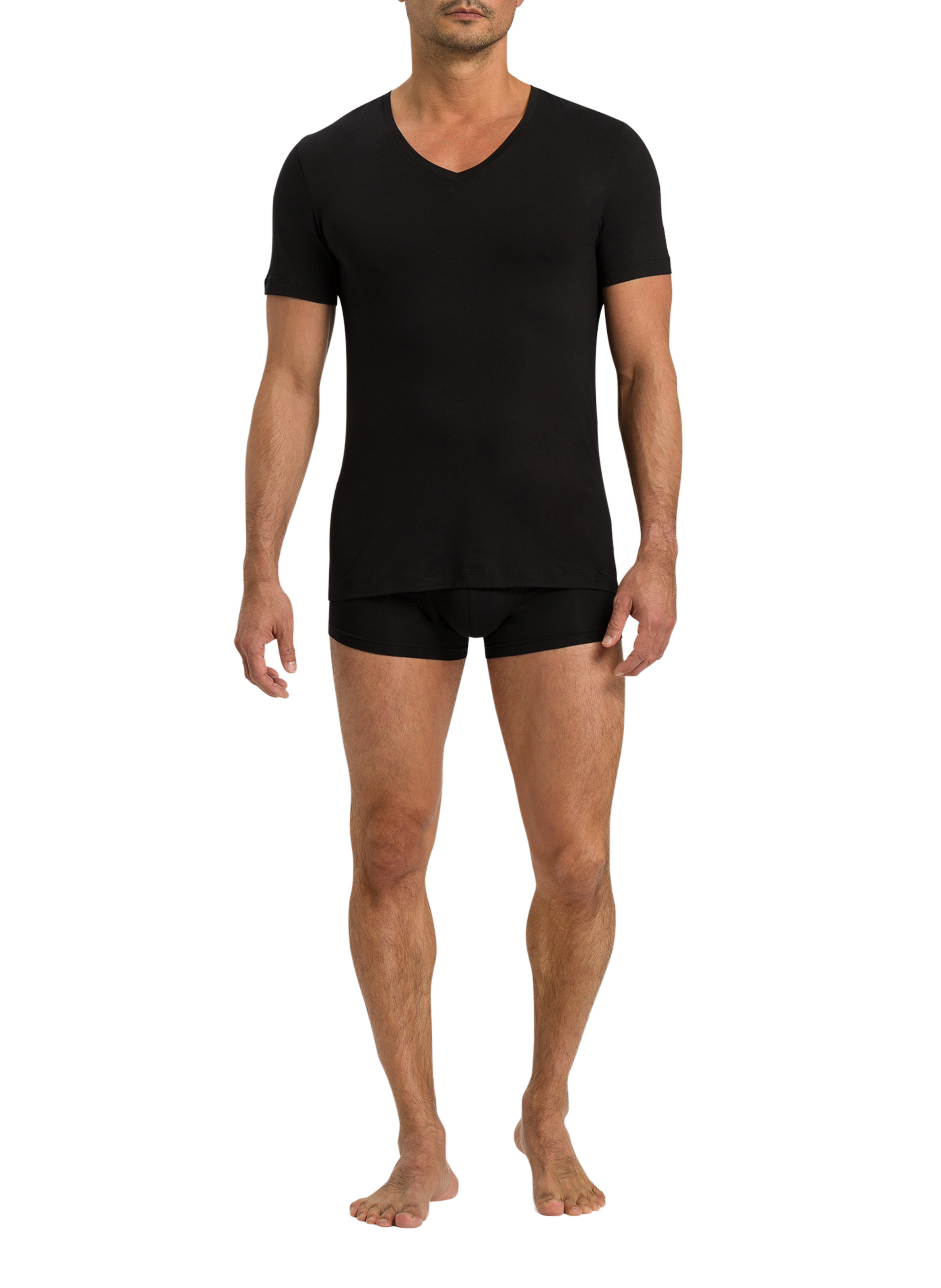 Cotton T-shirt HANRO Black