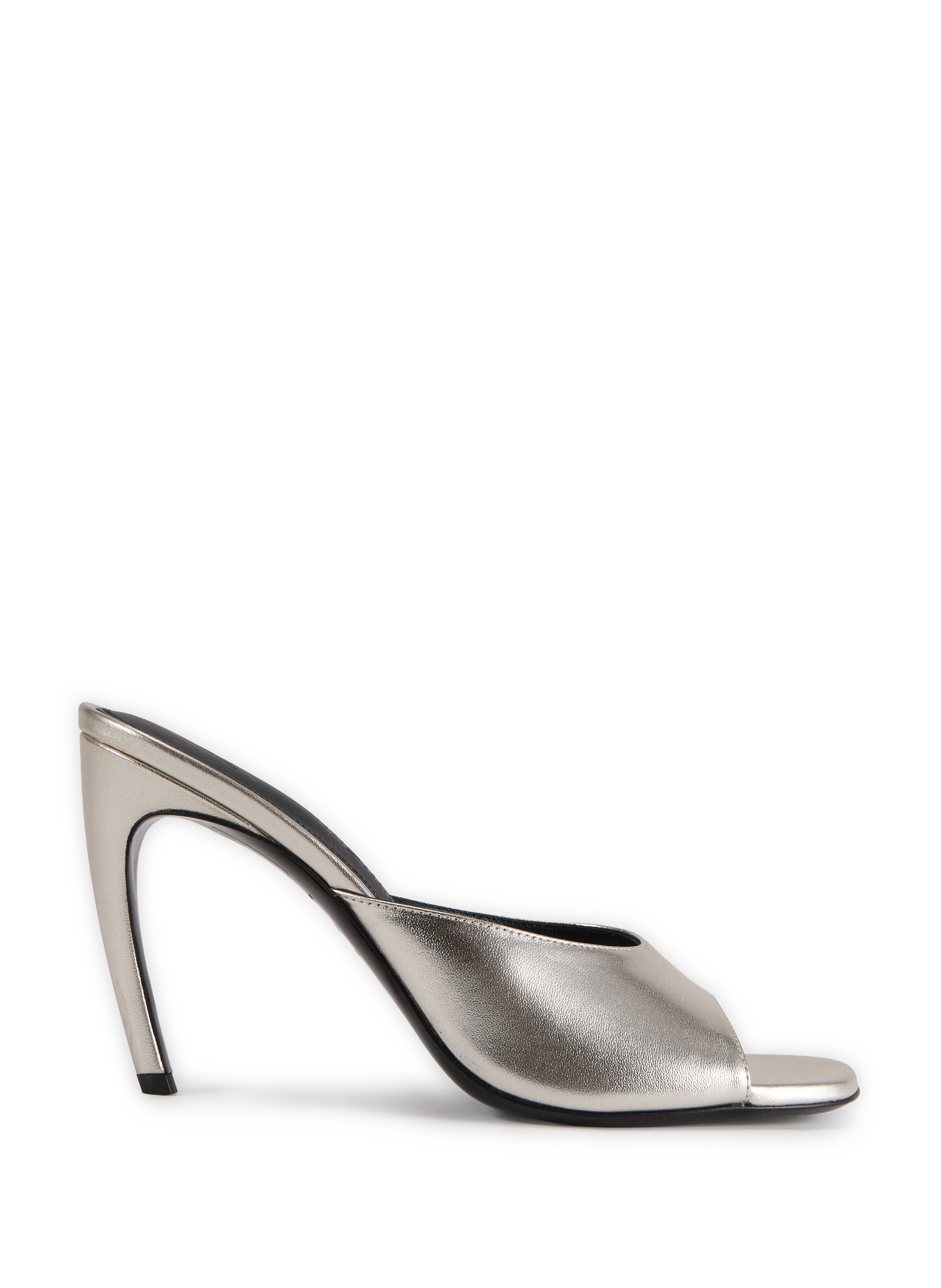 Satin leather pumps THE ATTICO Grey