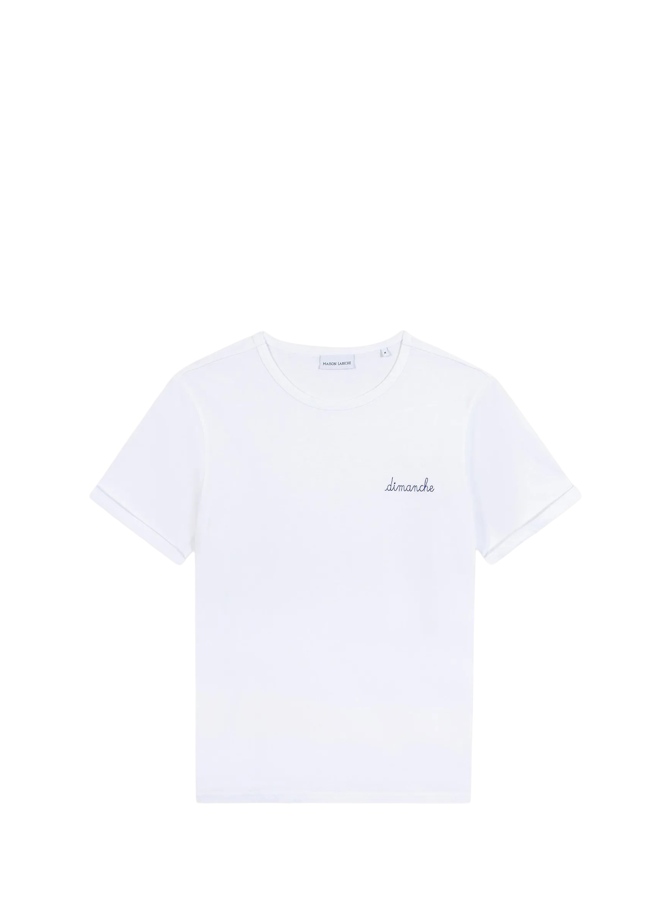 <p>T-shirt embroidered Sunday in organic cotton</p> MAISON LABICHE White