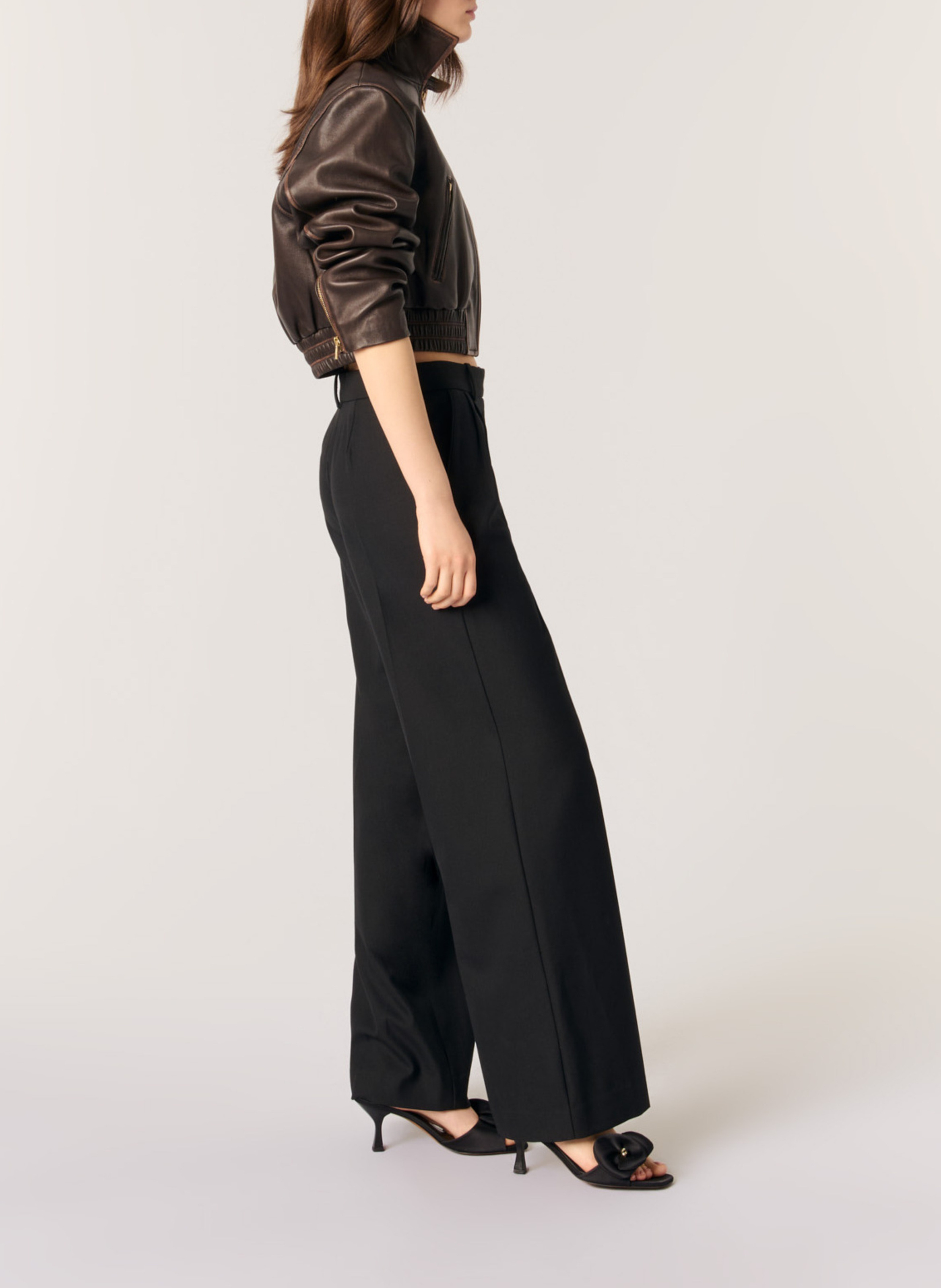 Pantalon large MAJE Noir