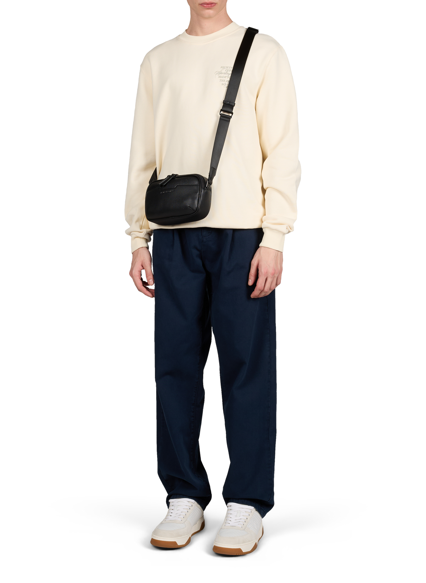 Sac à bandoulière à logo ARMANI EXCHANGE Noir