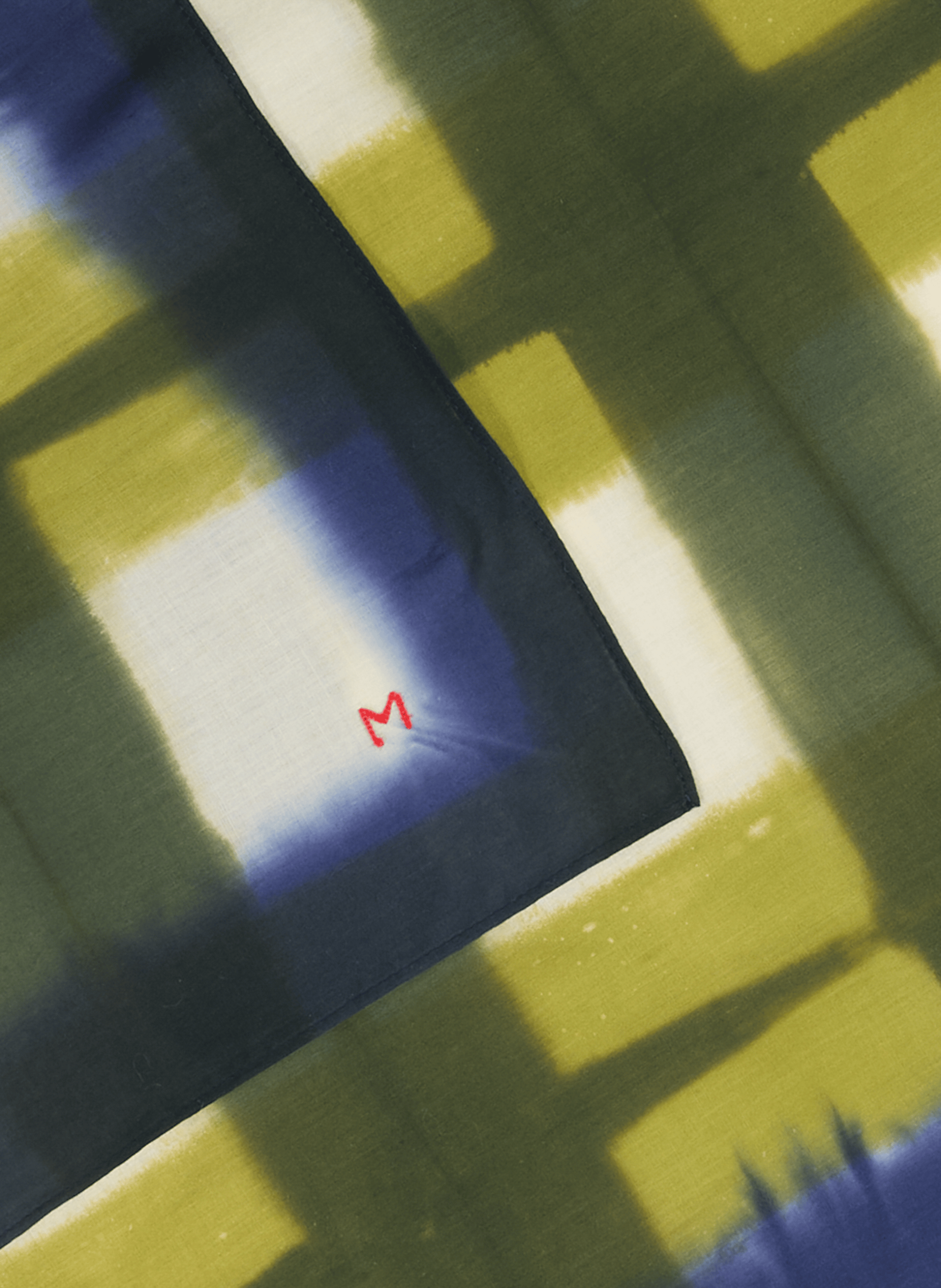 Yoko checkered cotton scarf MOISMONT Green