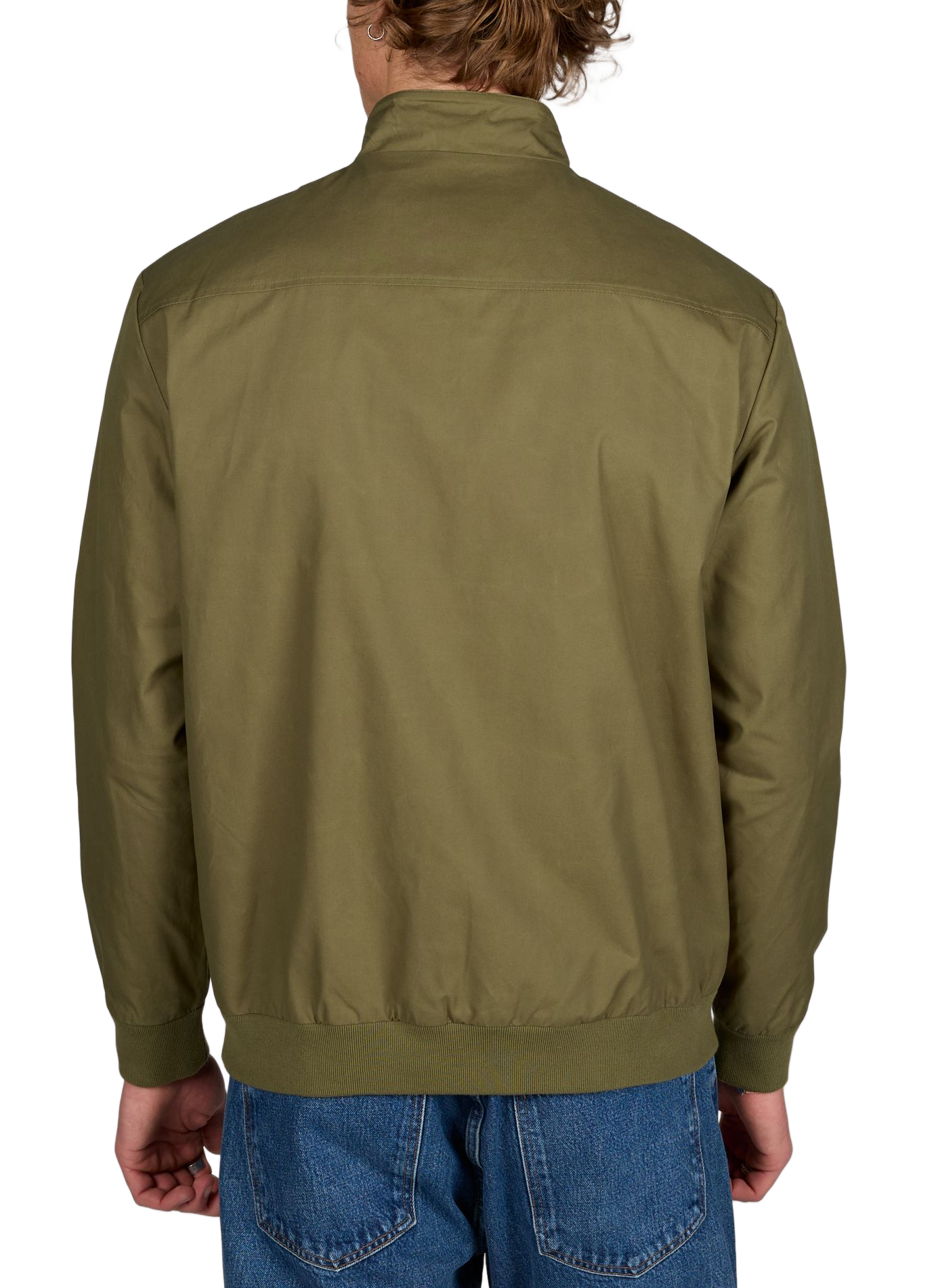 High-neck cotton jacket KNOWLEDGE COTTON Khaki