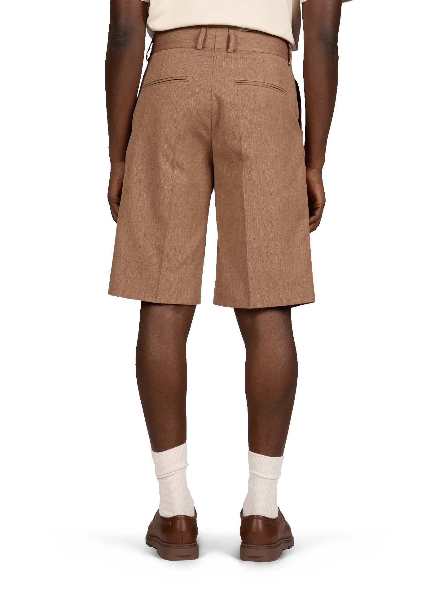 Short tailleur à chevrons DROLE DE MONSIEUR Marron