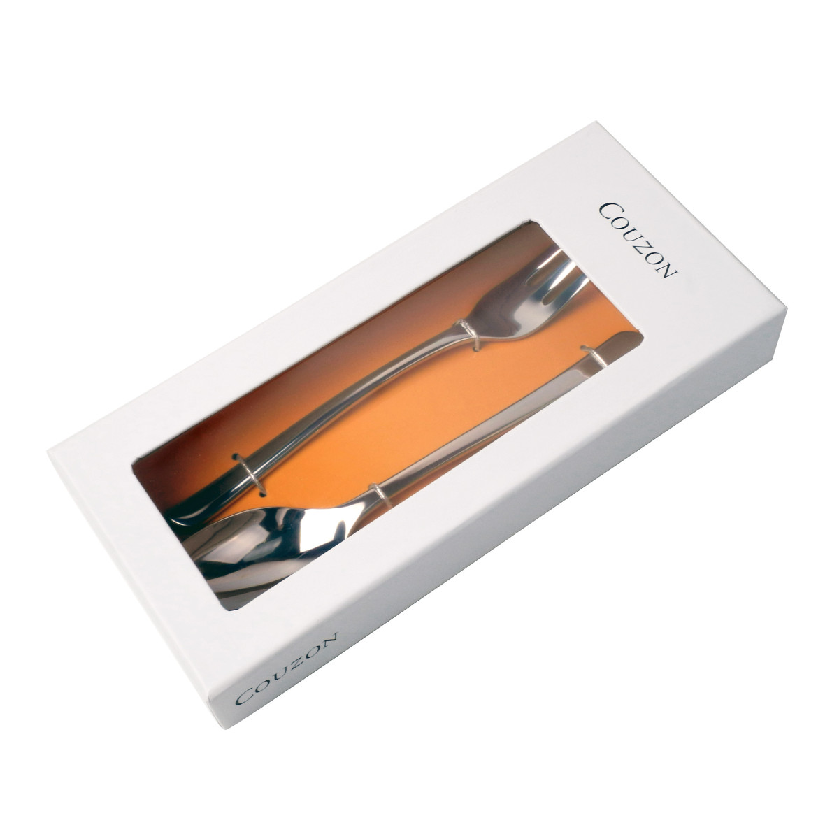 J'ai goûté - fourchette et cuillère de service en coffret COUZON Argent
