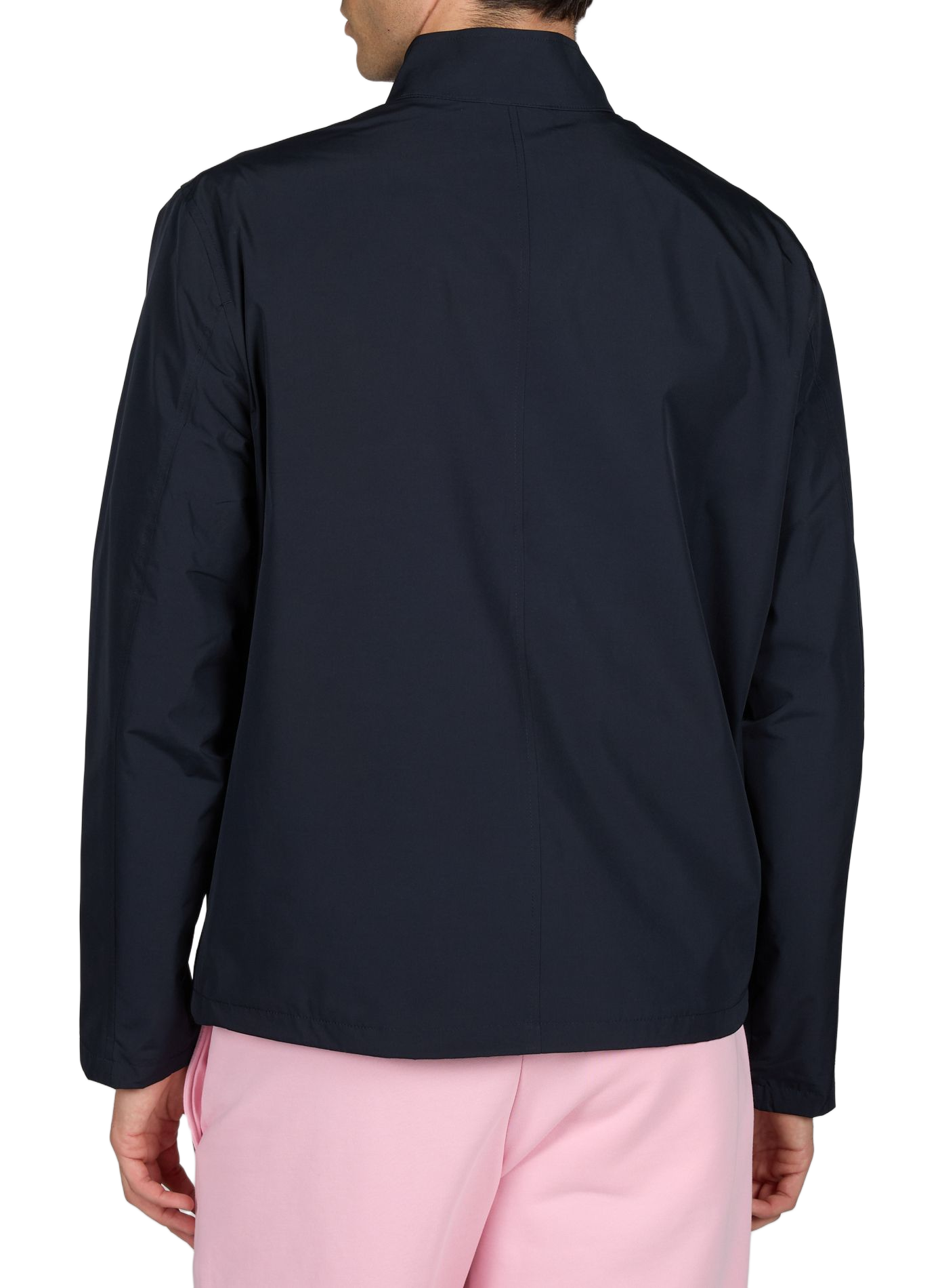 Water-repellent jacket with buttoned collar EDEN PARK Blue