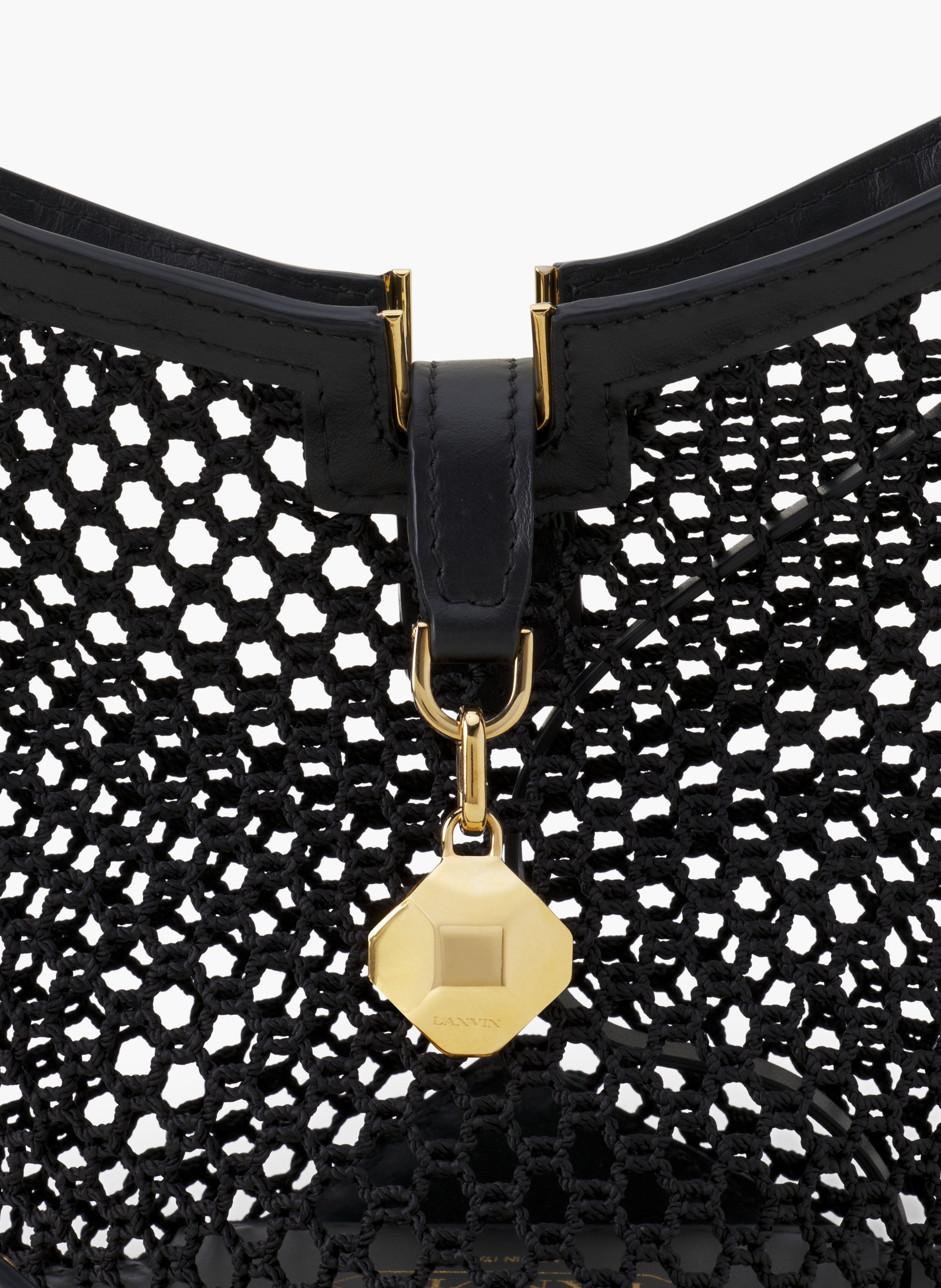 Sac seau nano catch by lanvin en résille LANVIN Noir