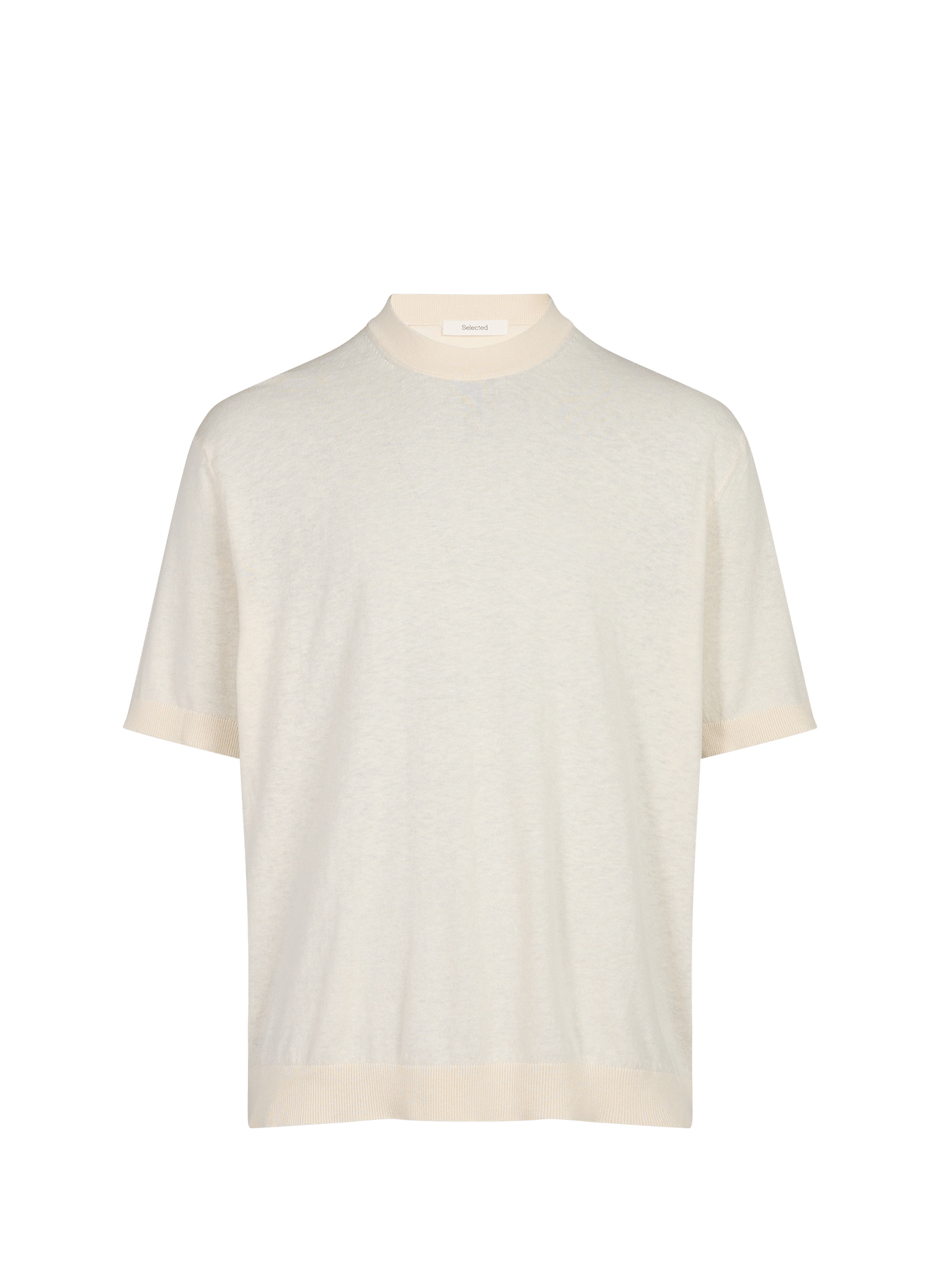 Short-sleeve cotton and linen T-shirt  Birch