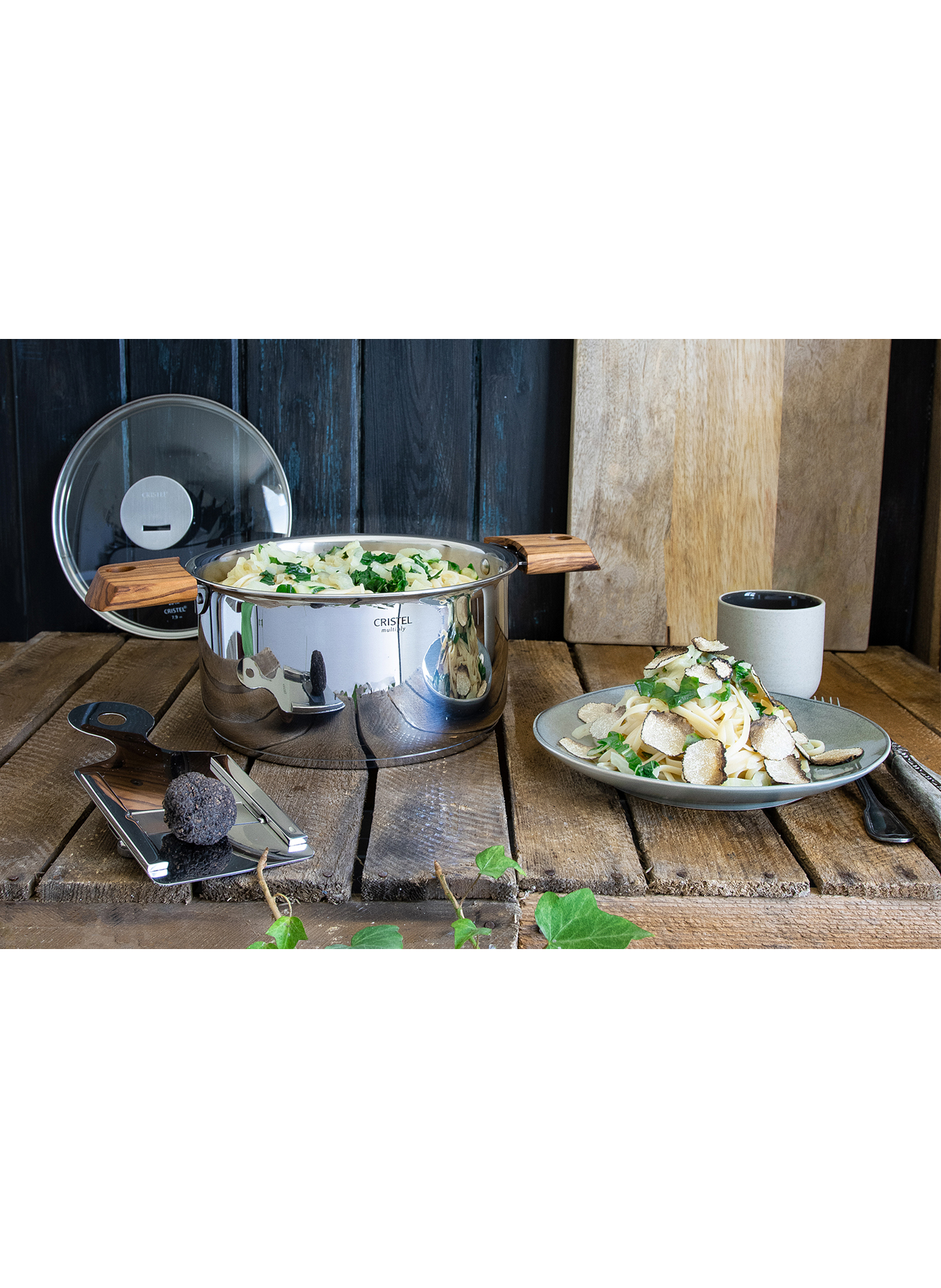 Lot de 3 casseroles Casteline en inox CRISTEL Gris