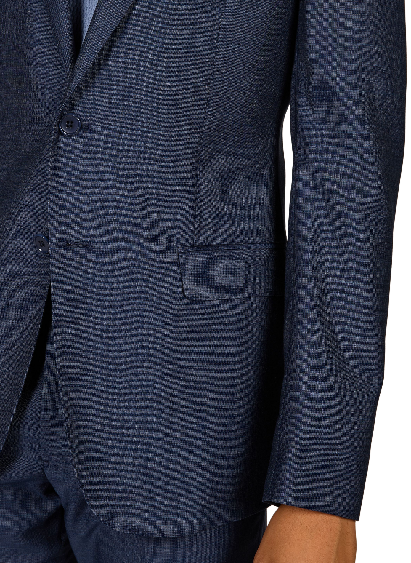 Two-piece virgin wool tweed suit EMPORIO ARMANI Blue