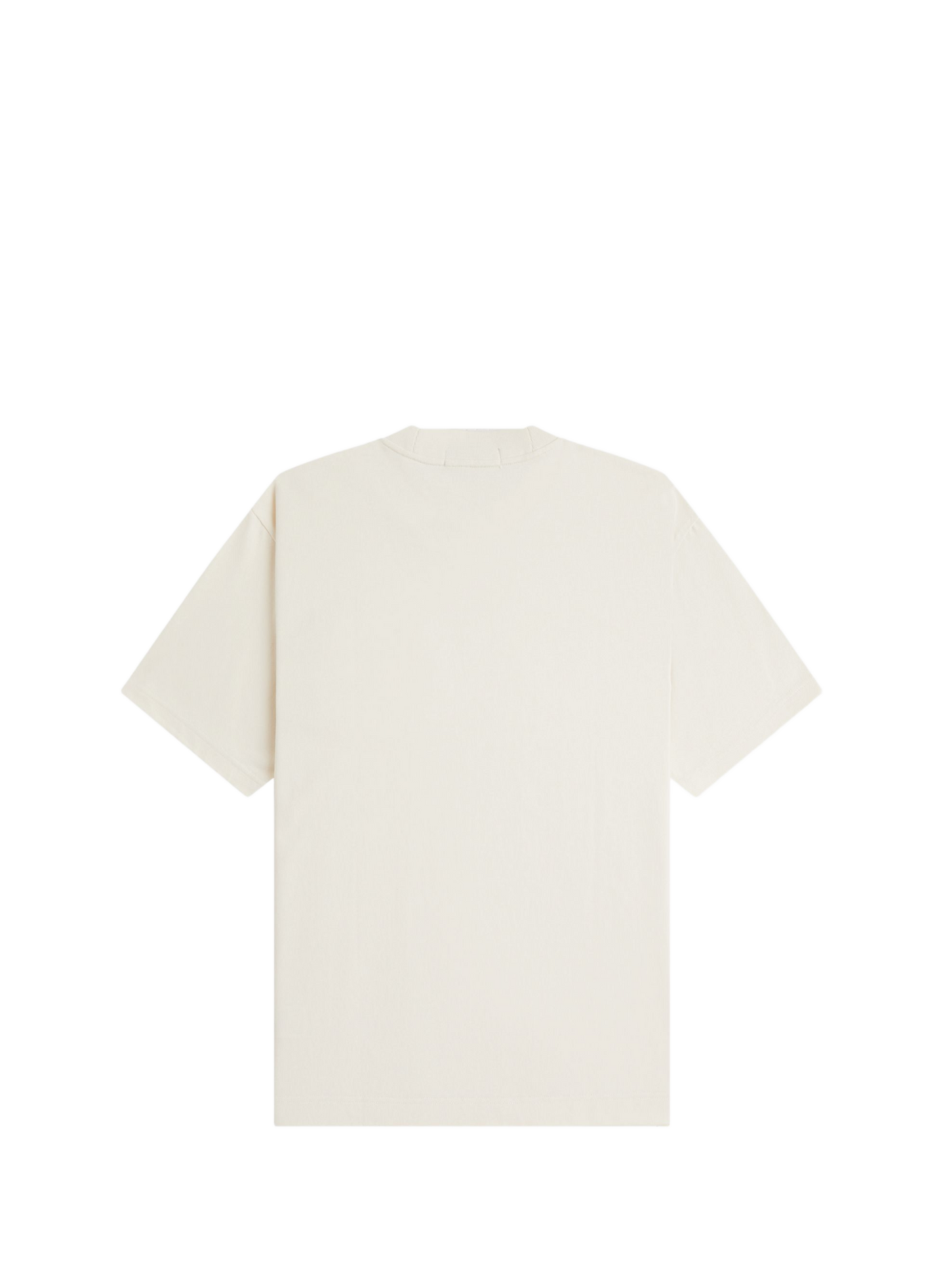 Tee-shirt col rond en coton FRED PERRY Beige