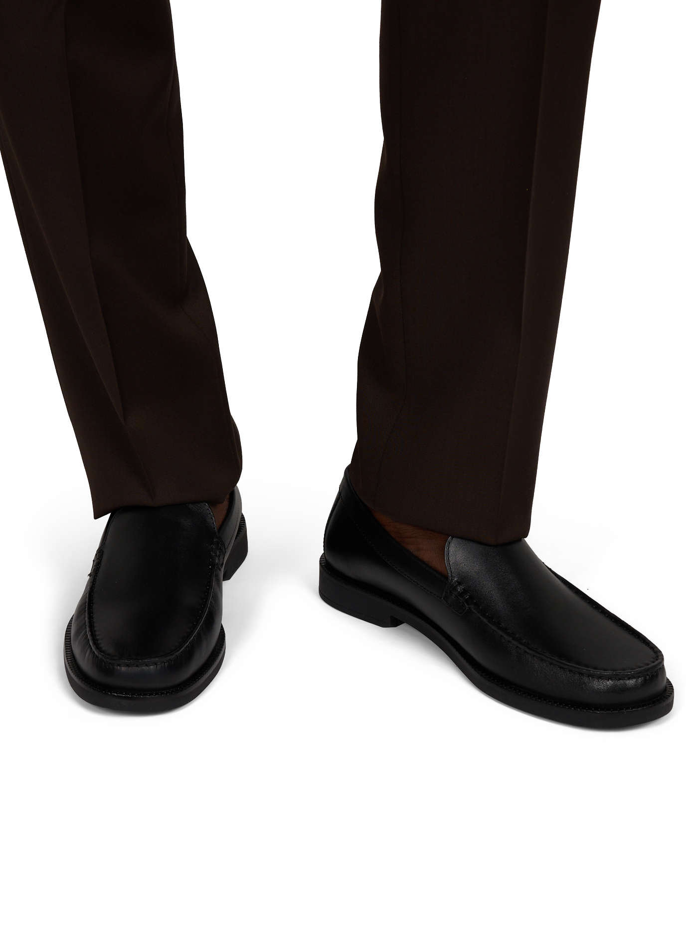 Leather loafers GEOX Black