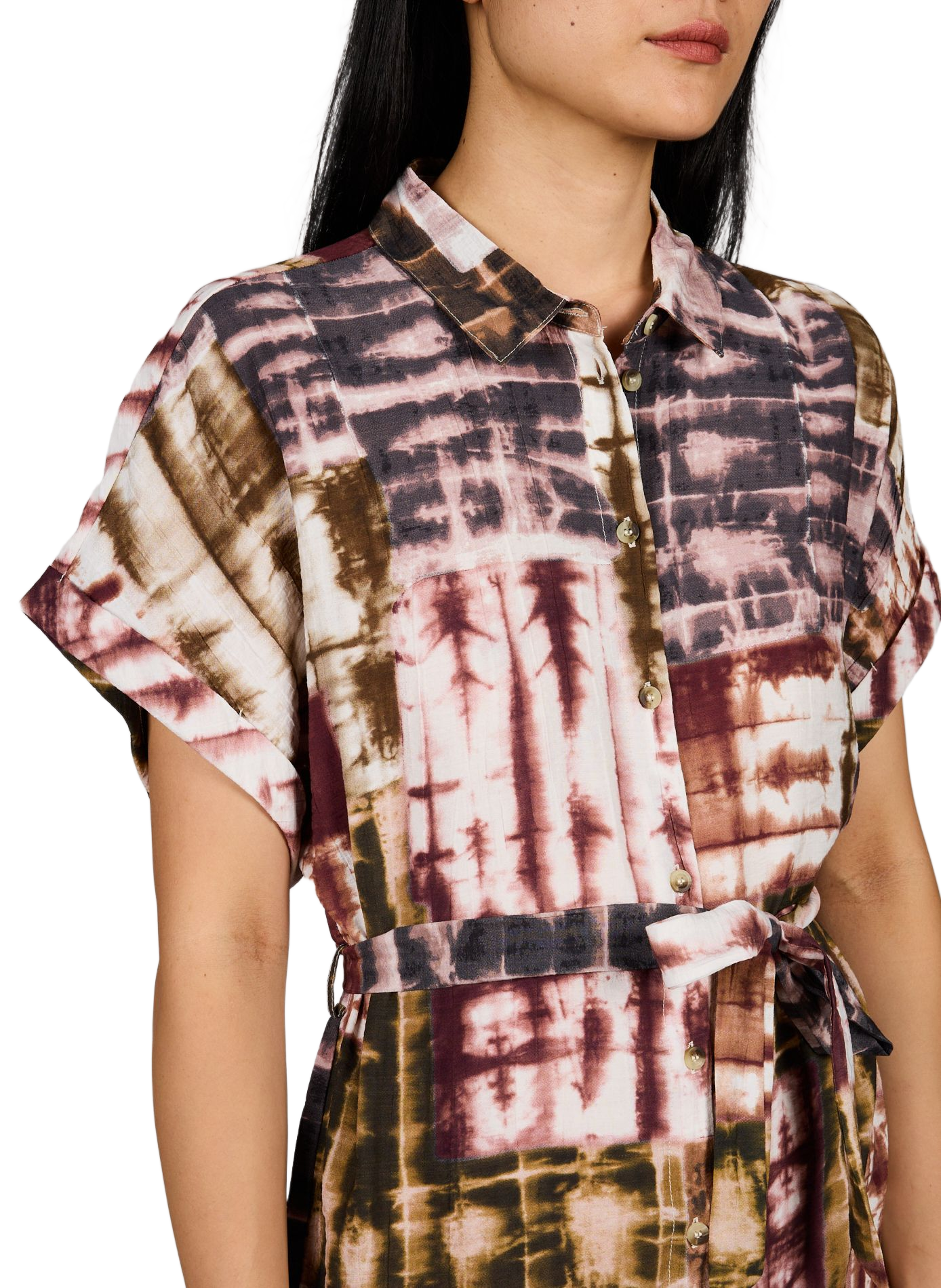 Langes bedrucktes langes Kleid VILA Beige