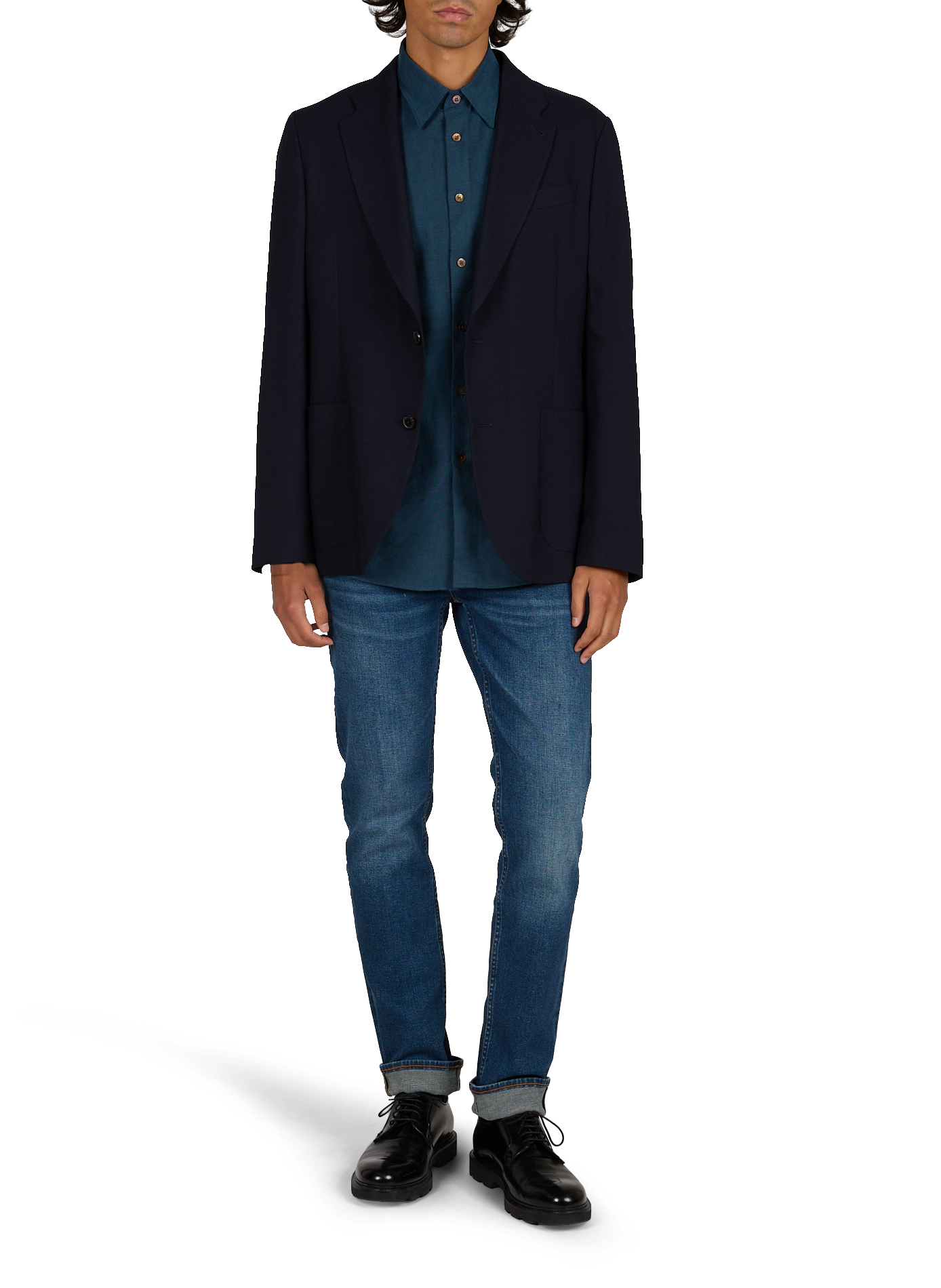 Straight wool blazer PAUL SMITH Blue