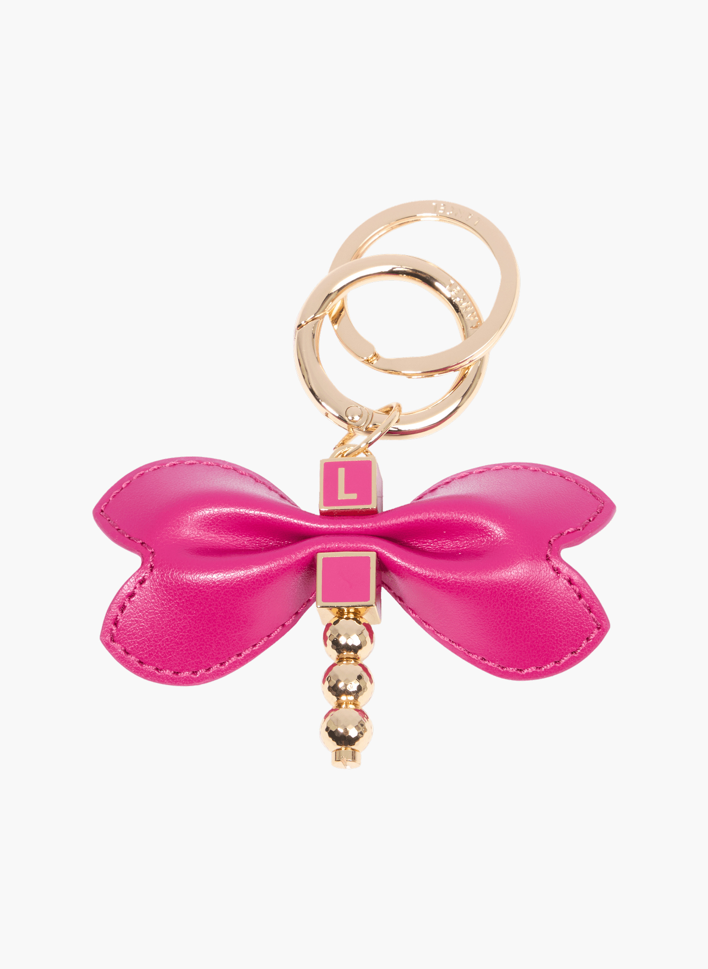 Sleutelhanger libelle jungle van Lancel in metaal LANCEL Roze