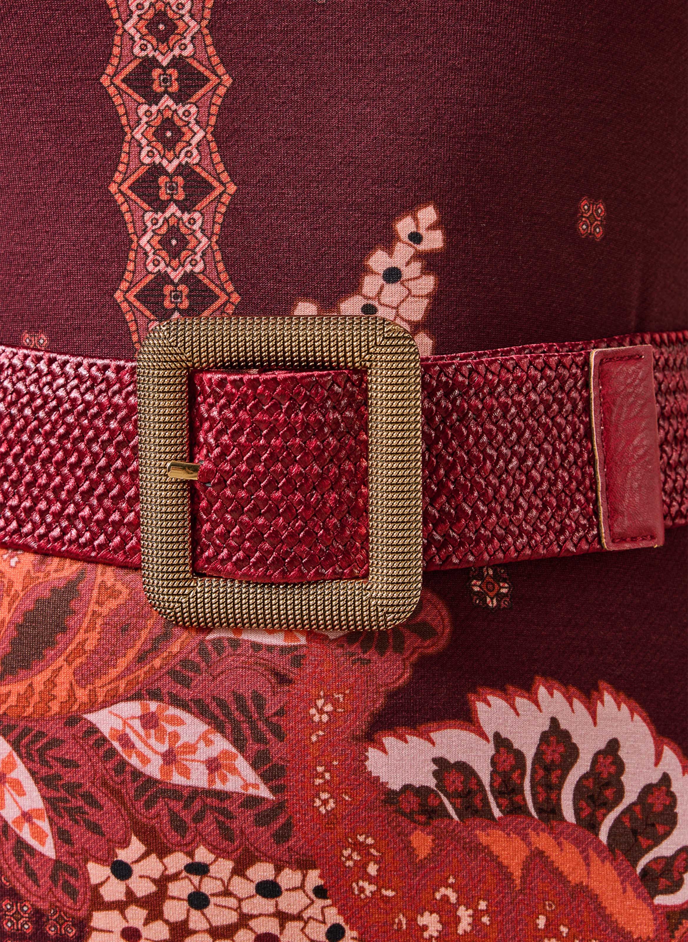 Gevlochten riem LA FEE MARABOUTEE Rood