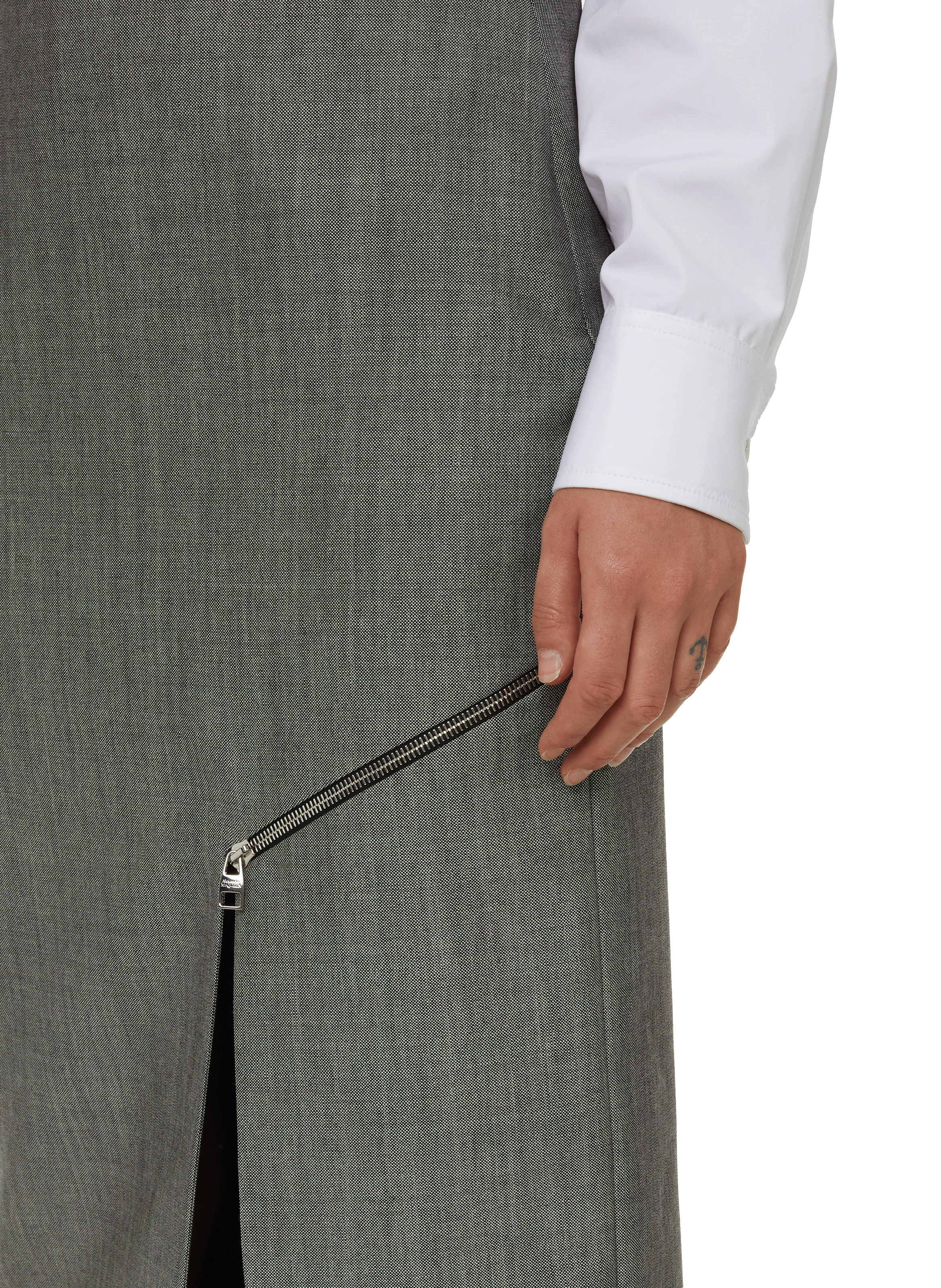 Jupe Crayon fendue zippée ALEXANDER MCQUEEN Multicolore