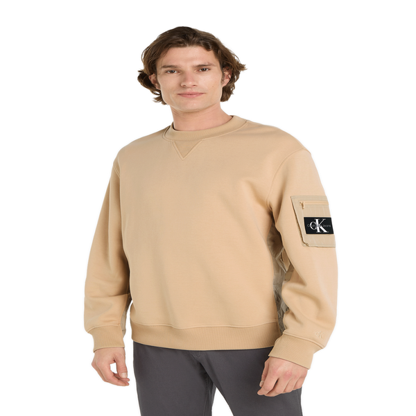 Calvin Klein Cotton Sweatshirt In Neutral