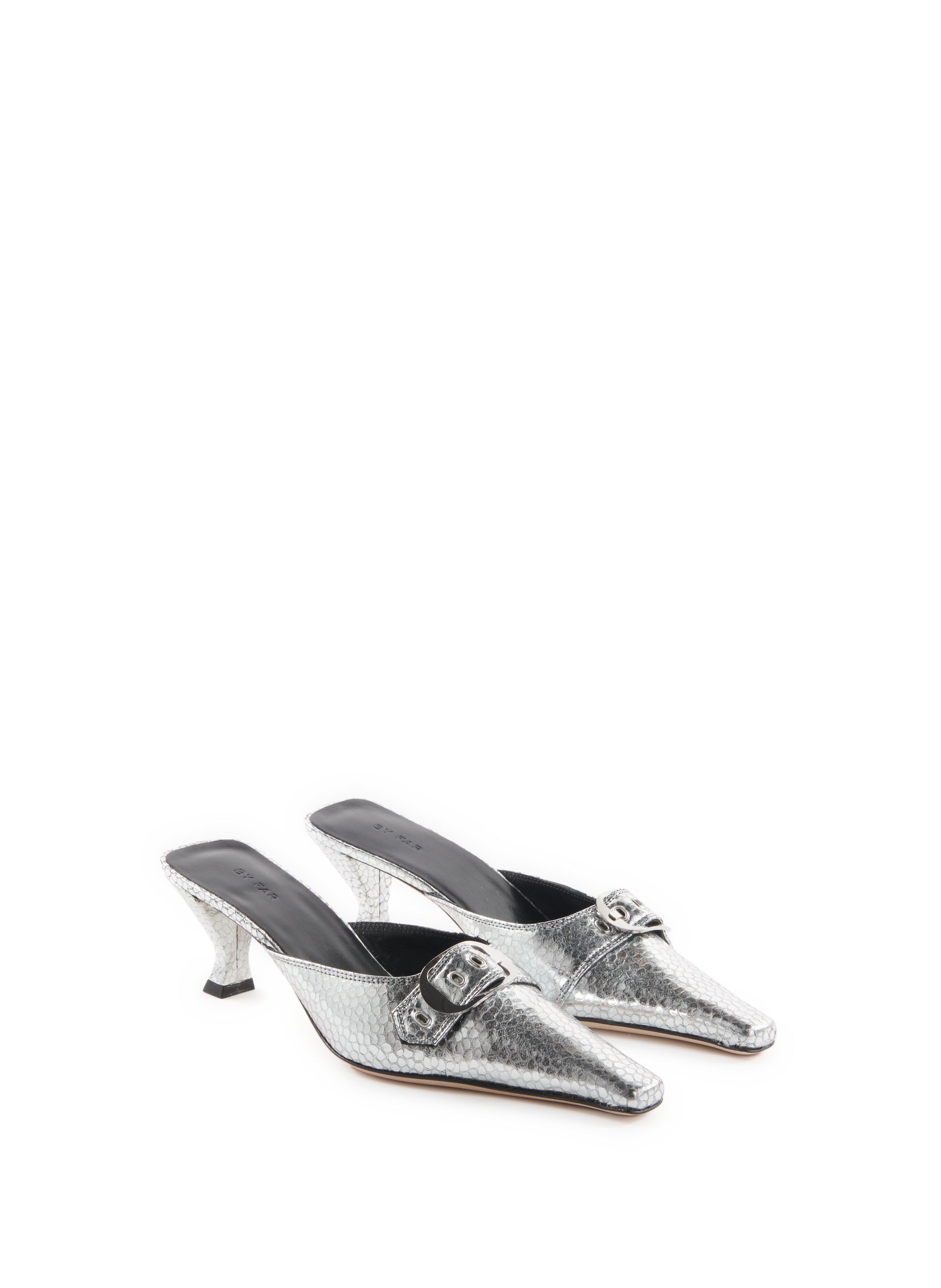 Mules métallisé  BY FAR Argent