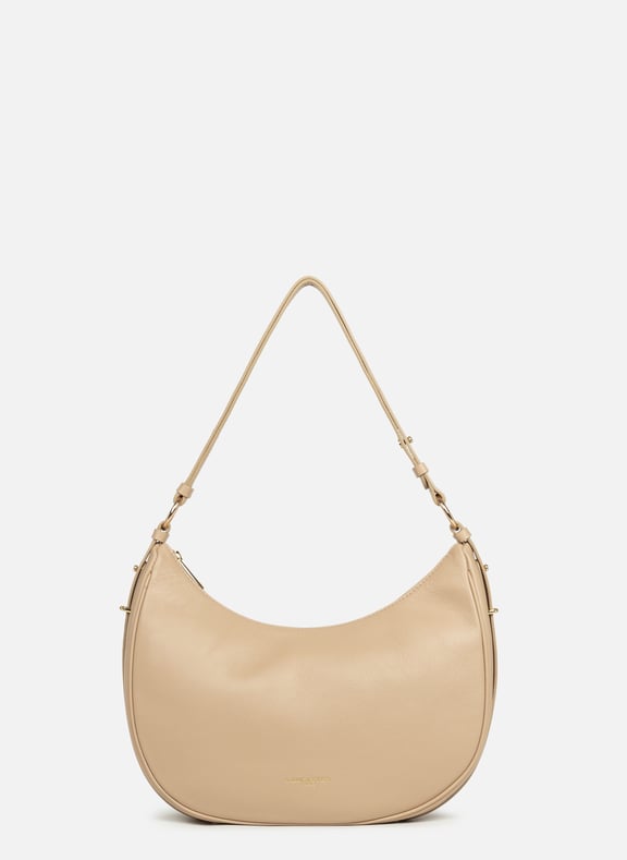Grand sac besace - milano aria Beige by LANCASTER LANCASTER Grand sac besace - milano aria Beige