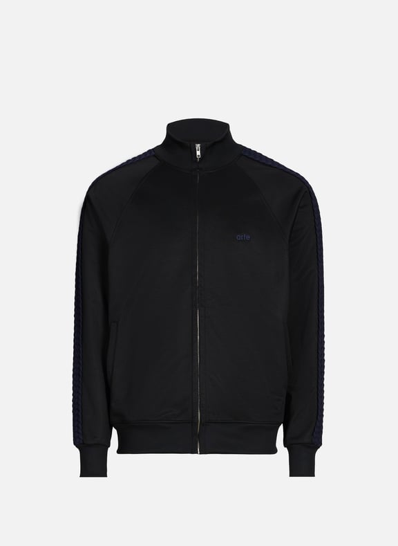 Jacket with braided stripes Black by ARTE ANTWERP ARTE ANTWERP Jacket with braided stripes Black